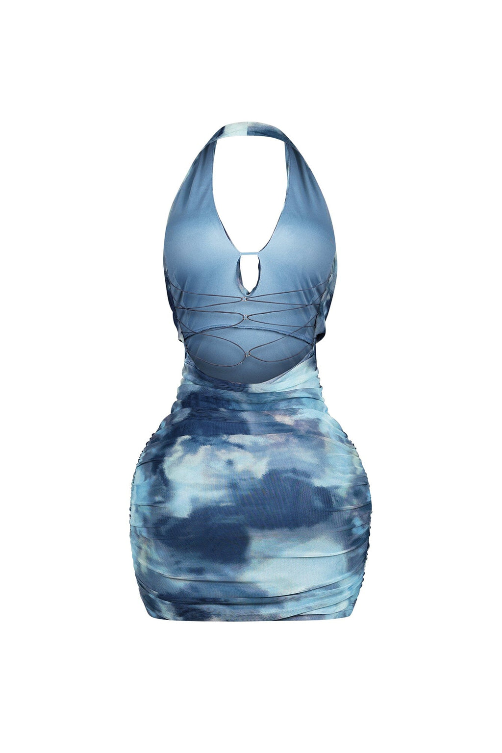Solara Tie Dye Halter Mini Dress