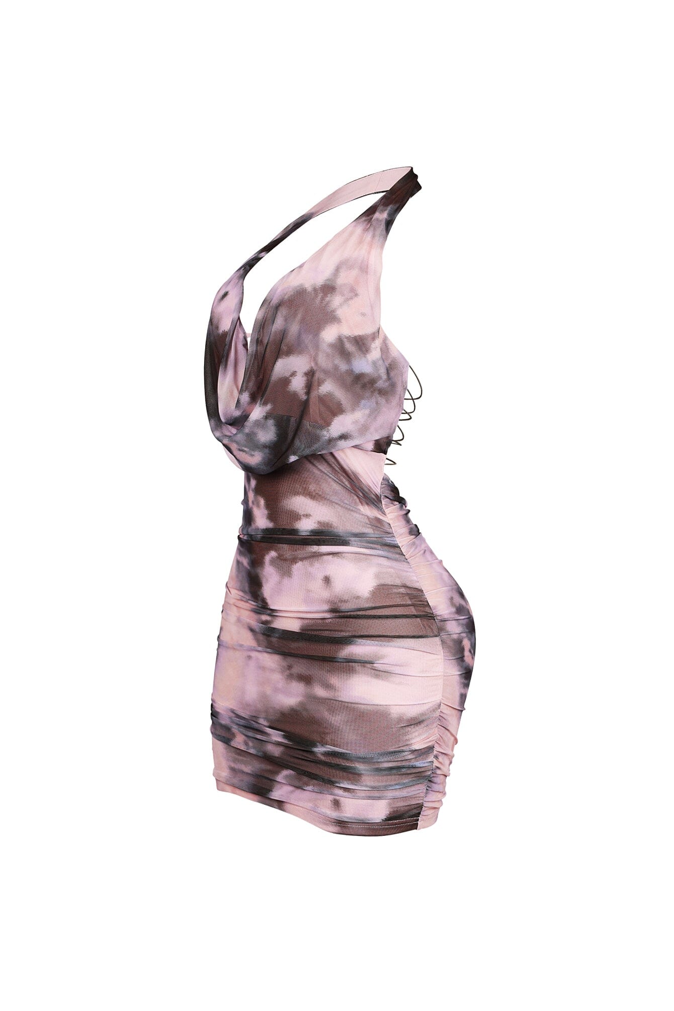 Solara Tie Dye Halter Mini Dress