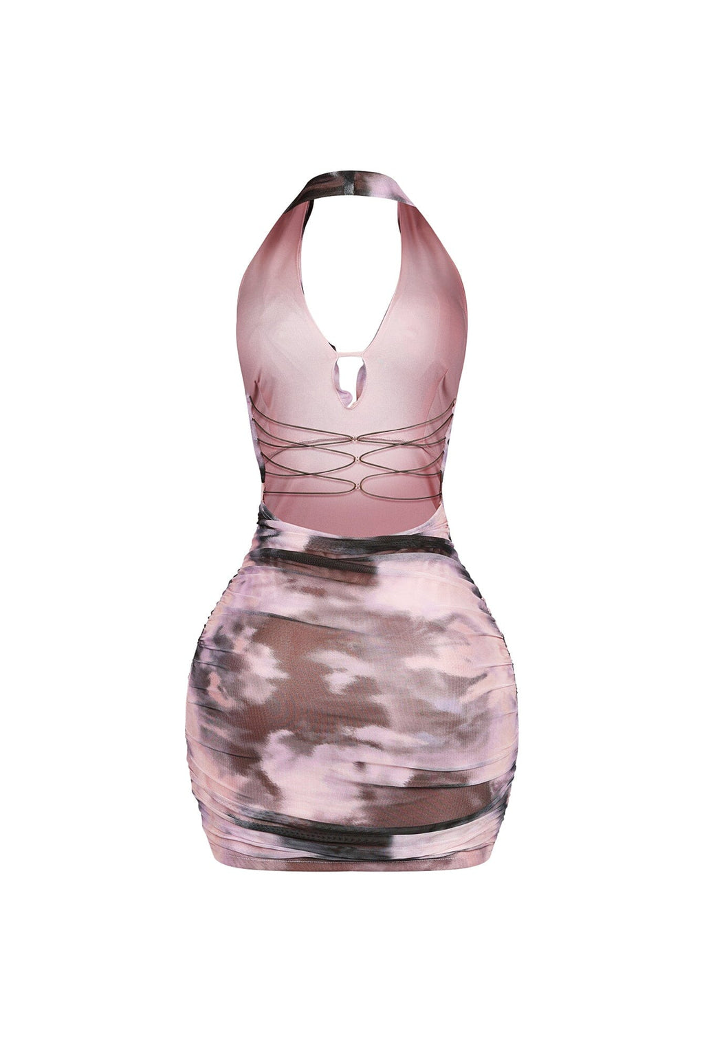 Solara Tie Dye Halter Mini Dress