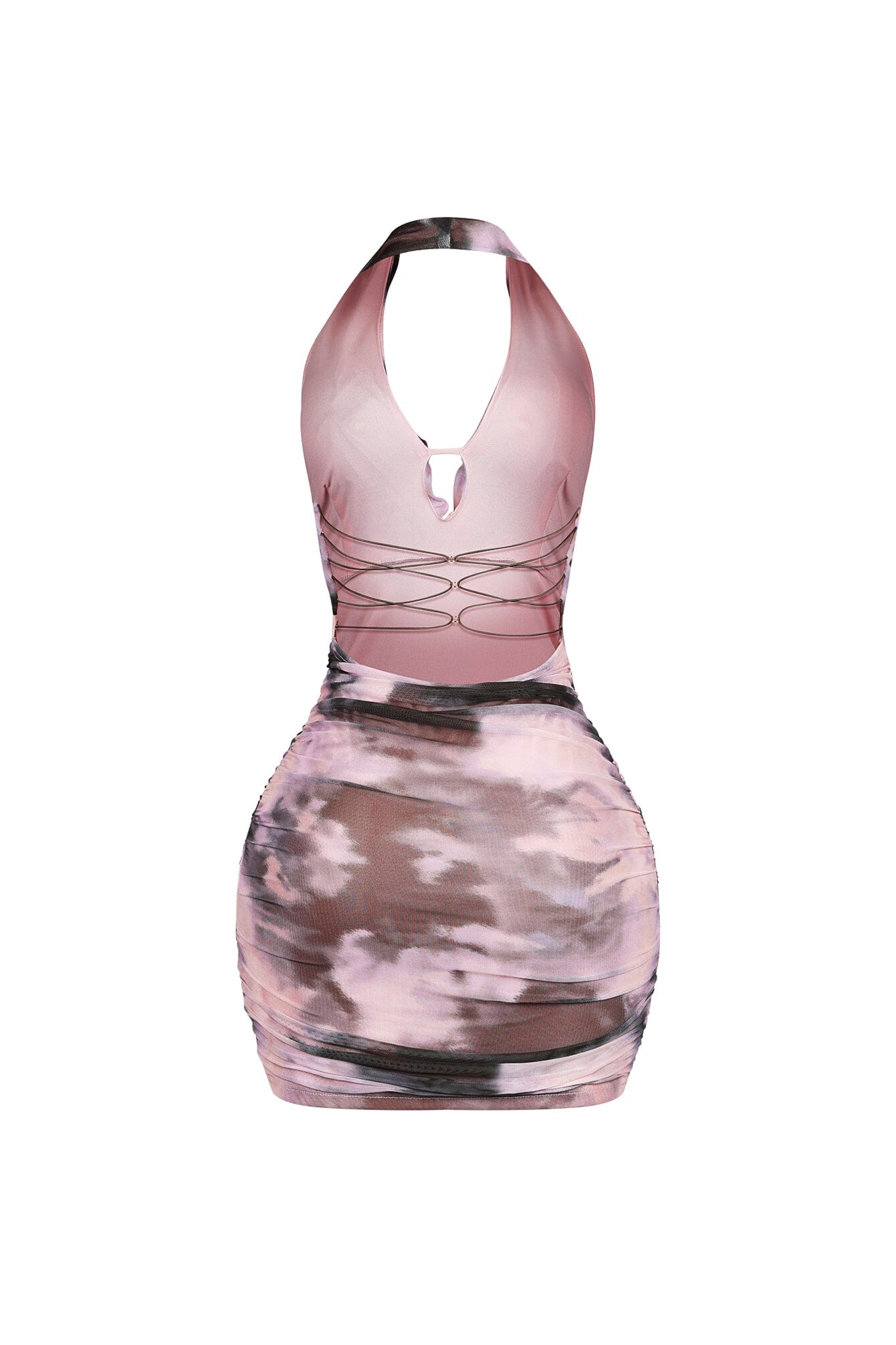 Solara Tie Dye Halter Mini Dress