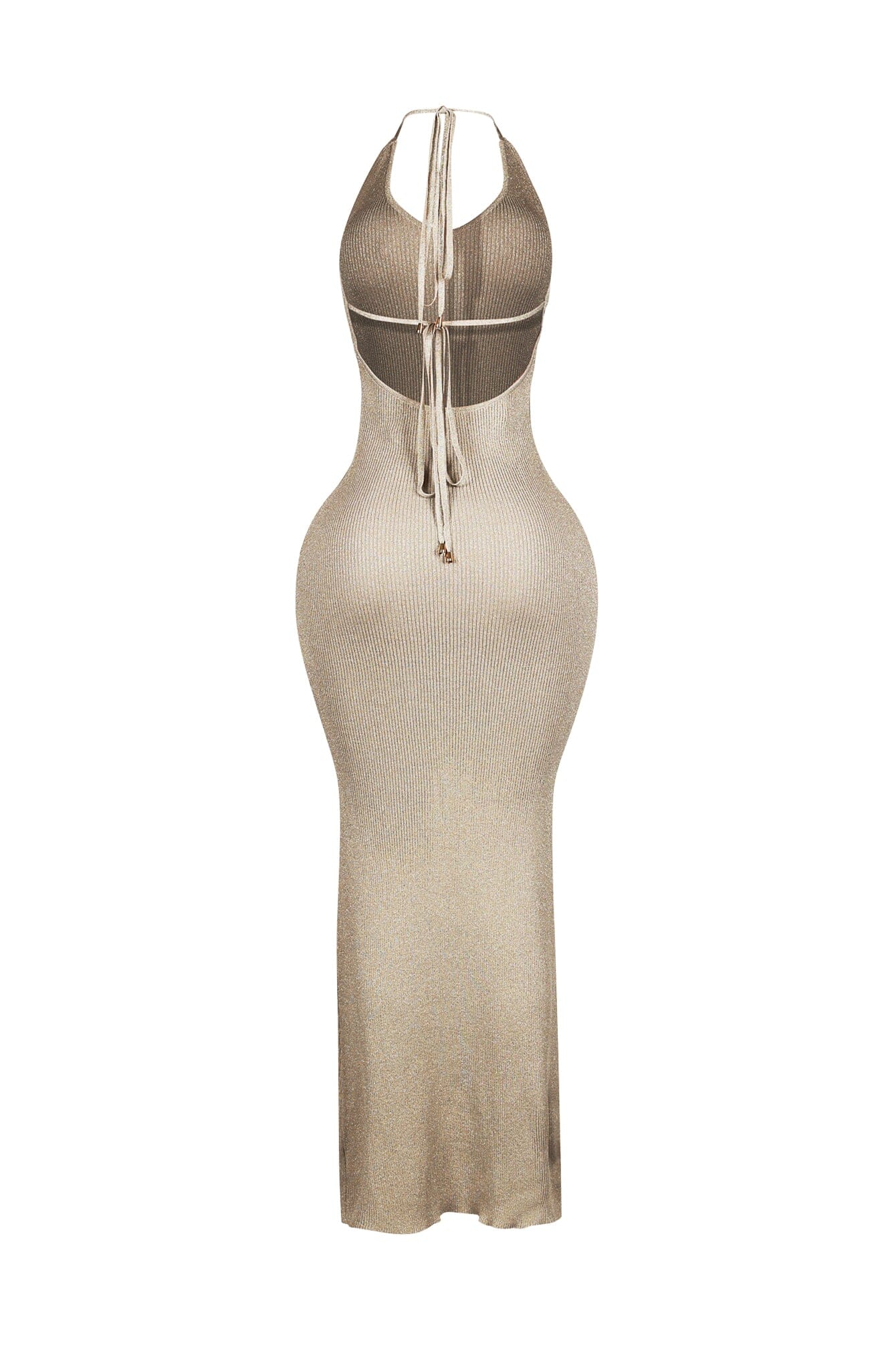 Rivexa Glitter Lurex Ribbed Maxi Dress