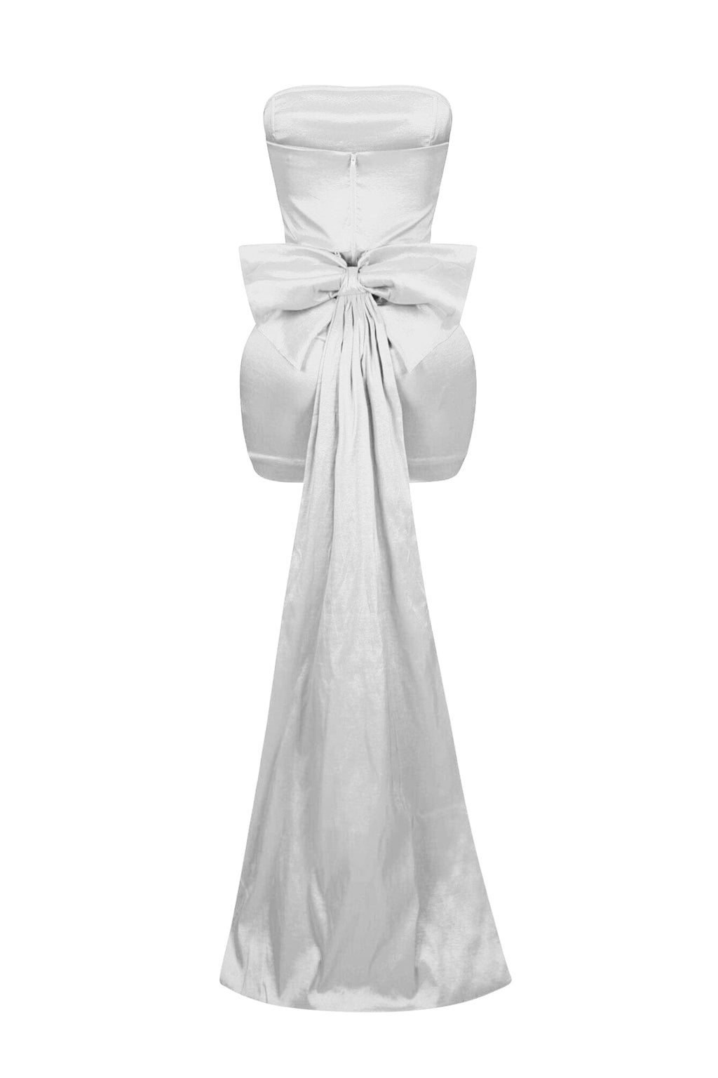 Cordelia Satin Tube Big Bow Mini Dress