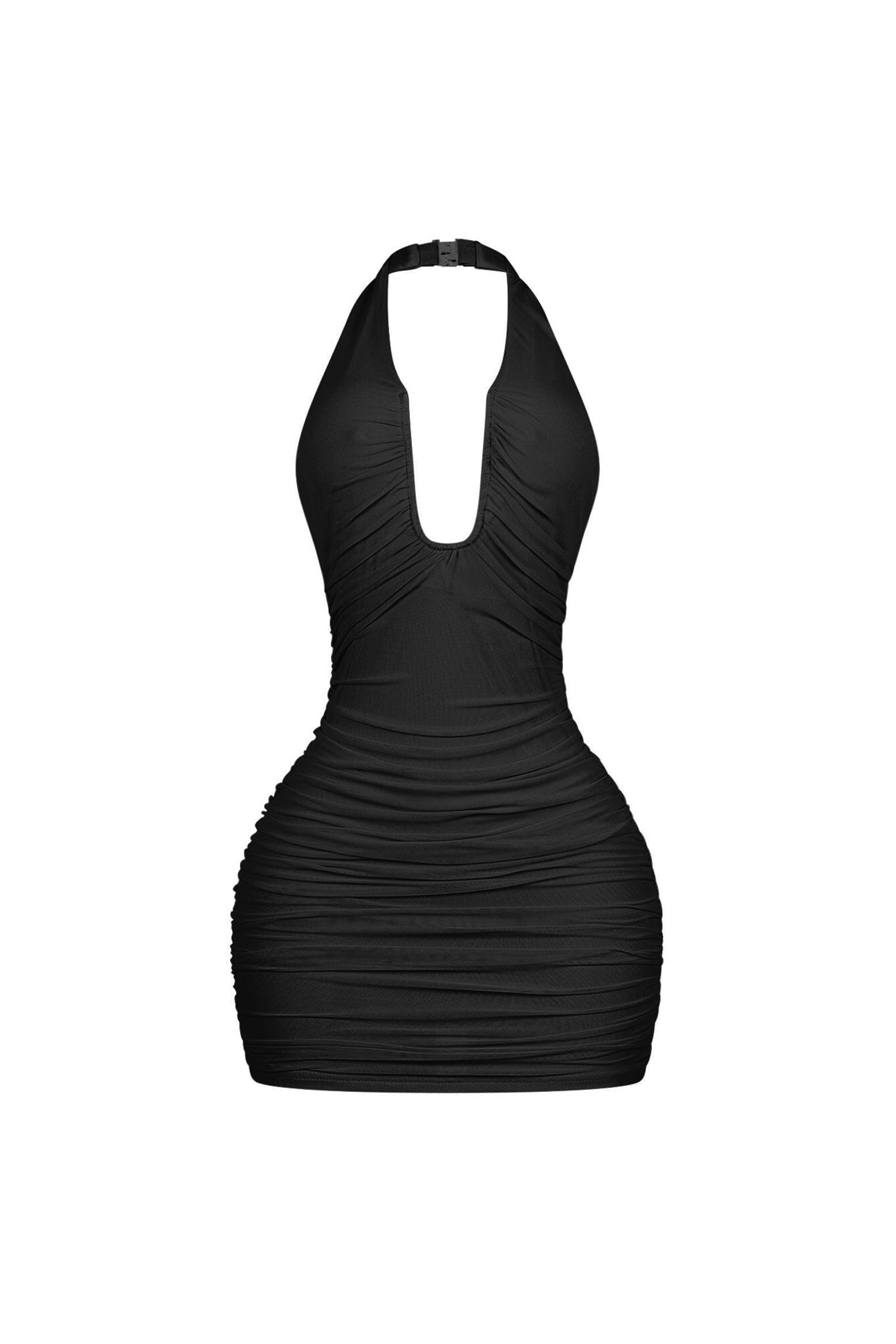 Theodora Sculpted Halter Mini Dress