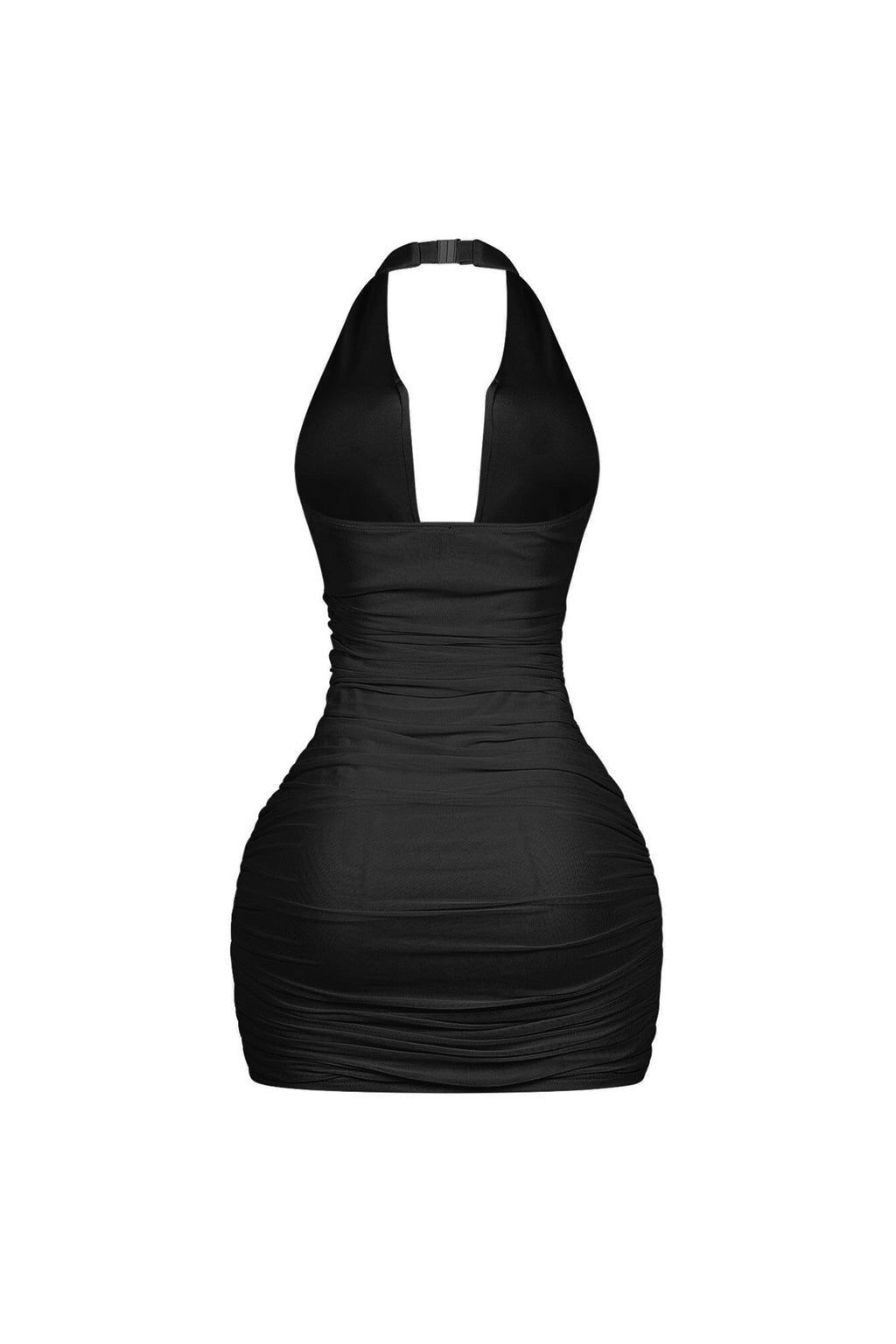 Theodora Sculpted Halter Mini Dress