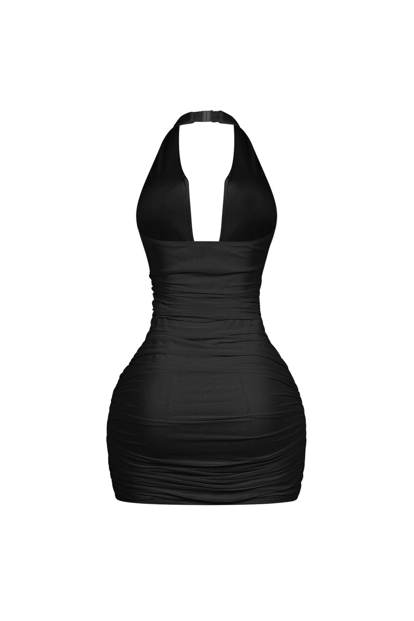 Theodora Sculpted Halter Mini Dress
