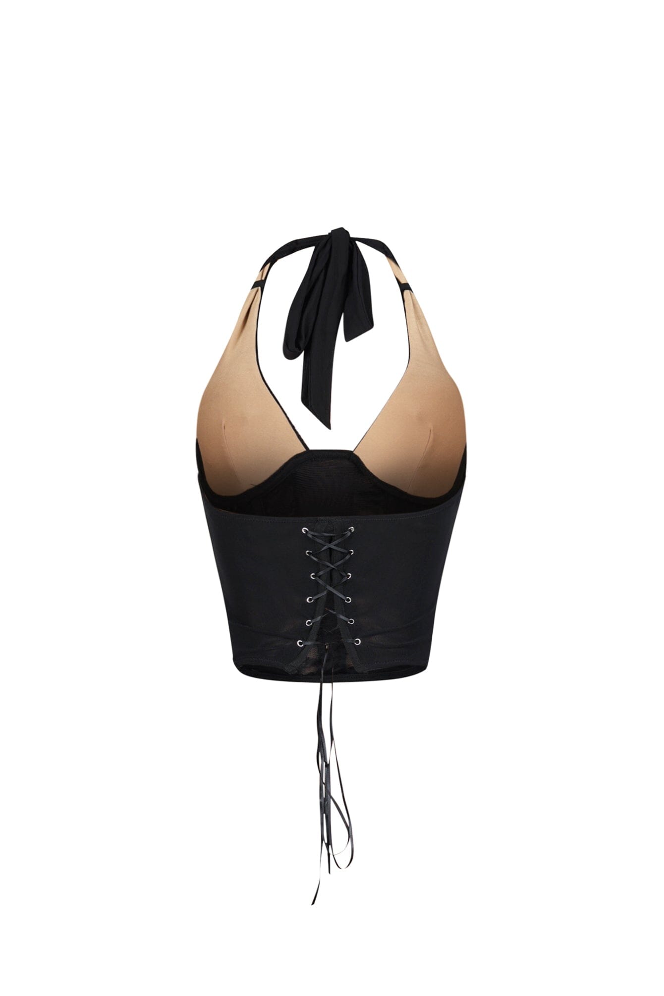 Corsabella Mesh Lace Halter Corset Top