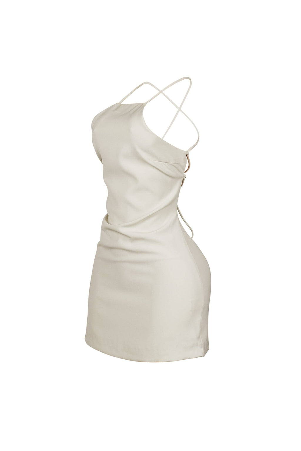 Backstory Lace Up Halter Mini Dress