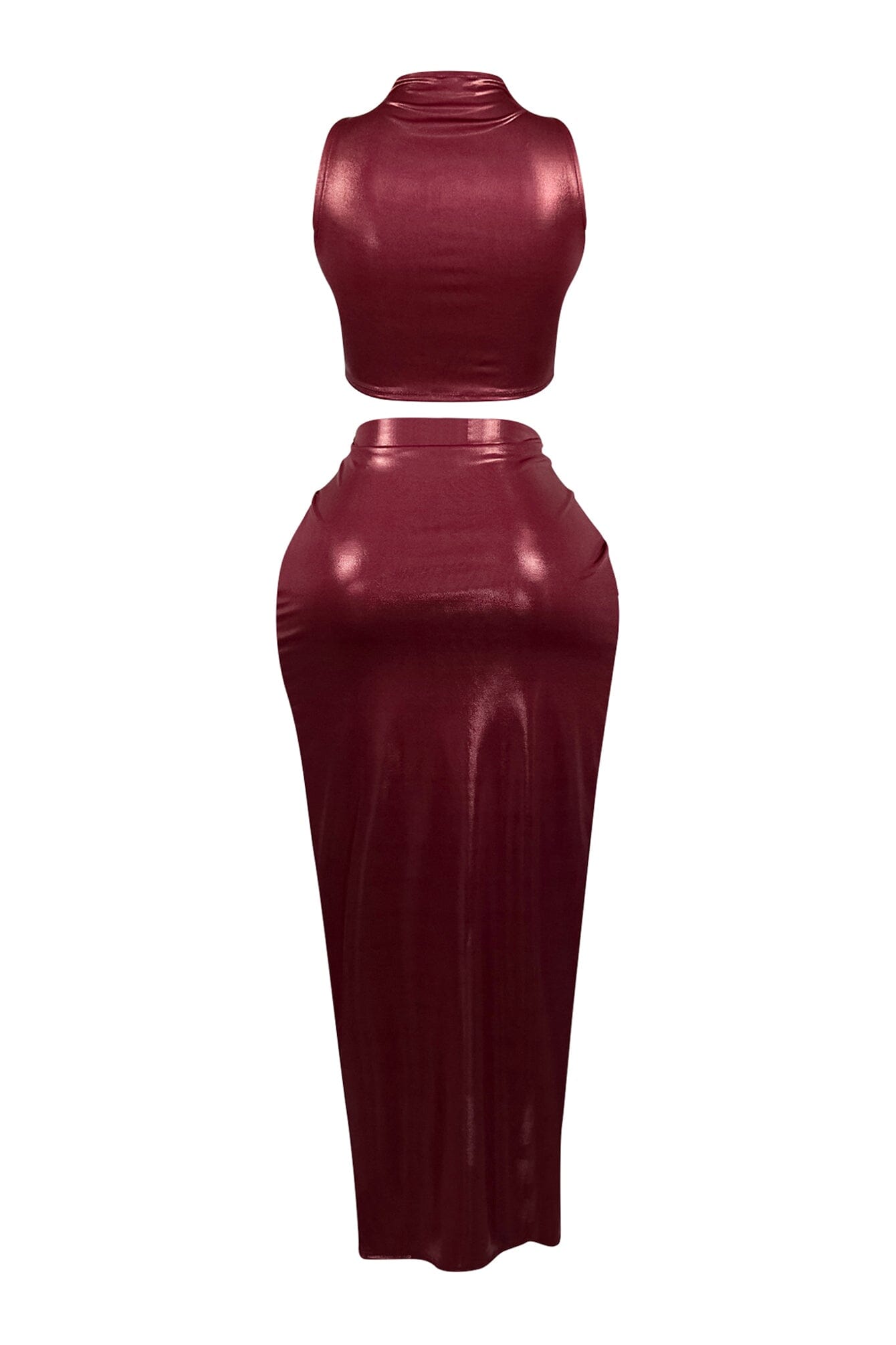 New Galaxy Metallic Top & Skirt SET