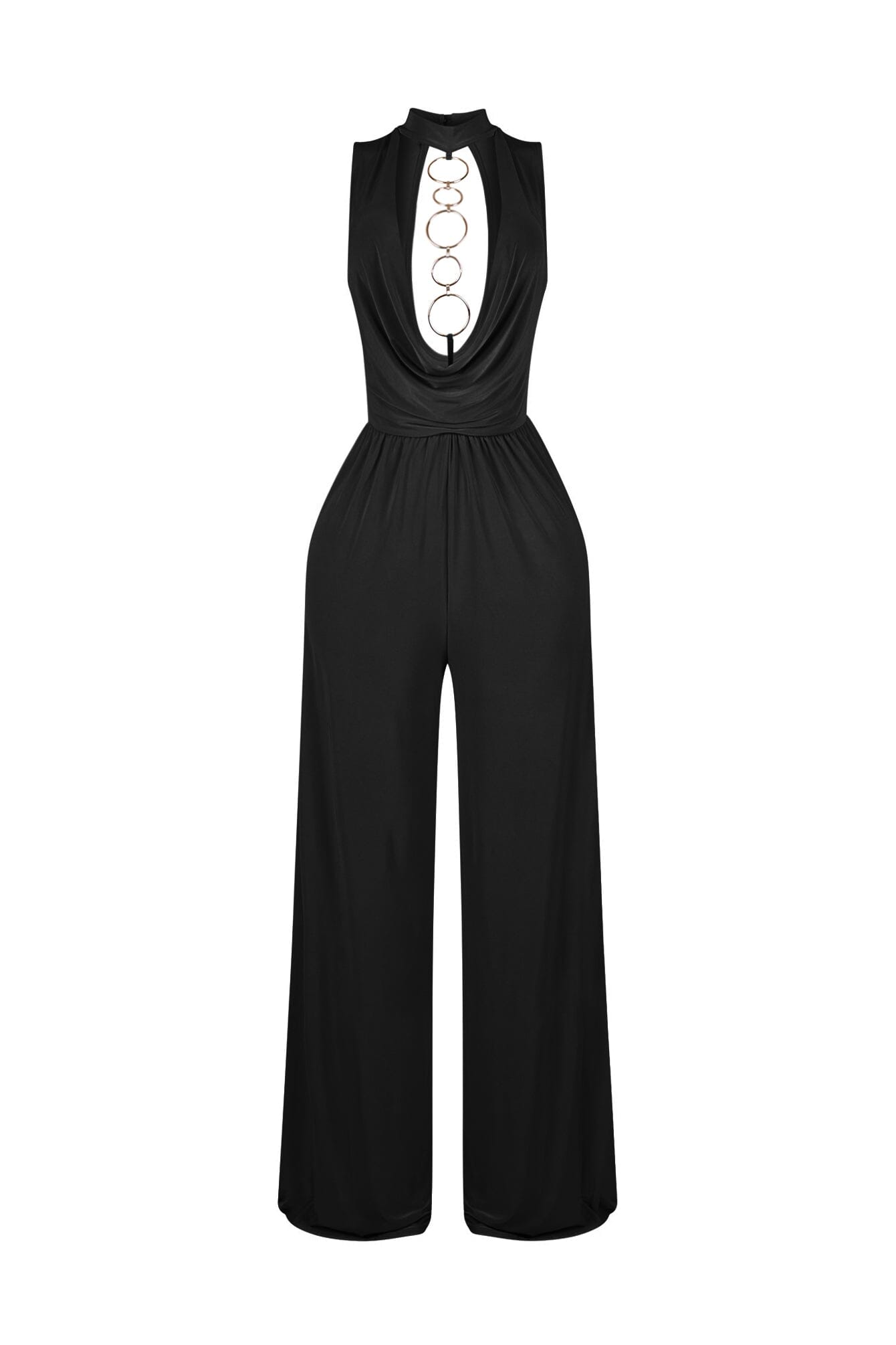 Circle Accent Wide Leg Jumpsuit