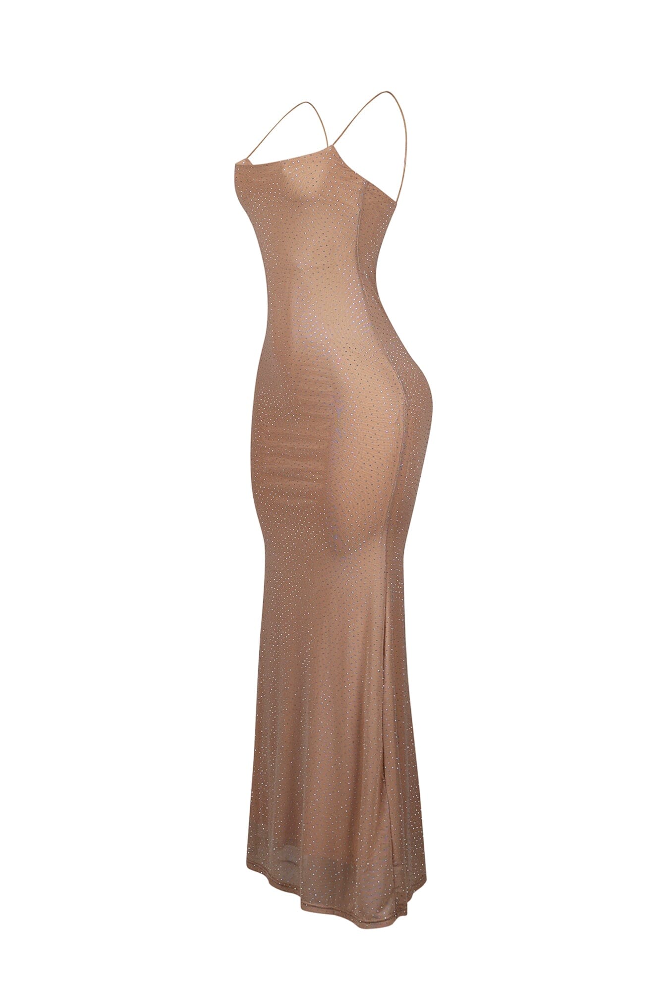 Callie Mesh Rhinestone Maxi Dress