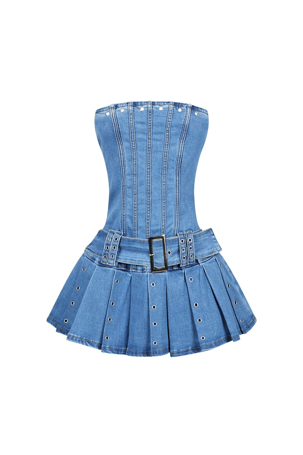 Lineforce Tube Eyelet Micro Denim Dress
