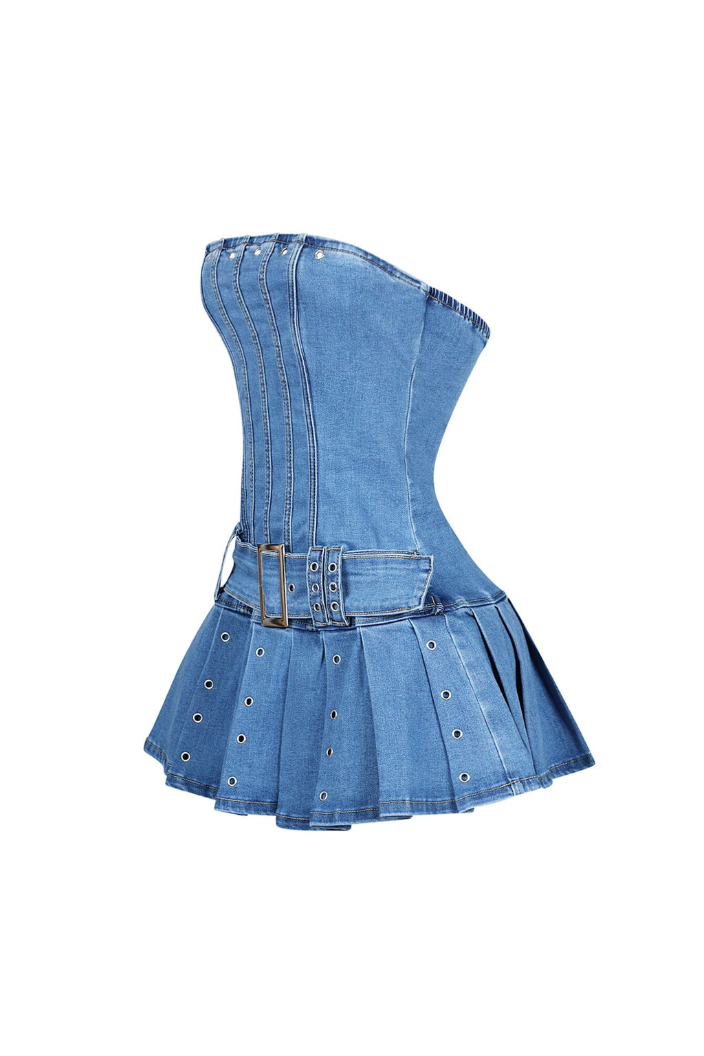Lineforce Tube Eyelet Micro Denim Dress