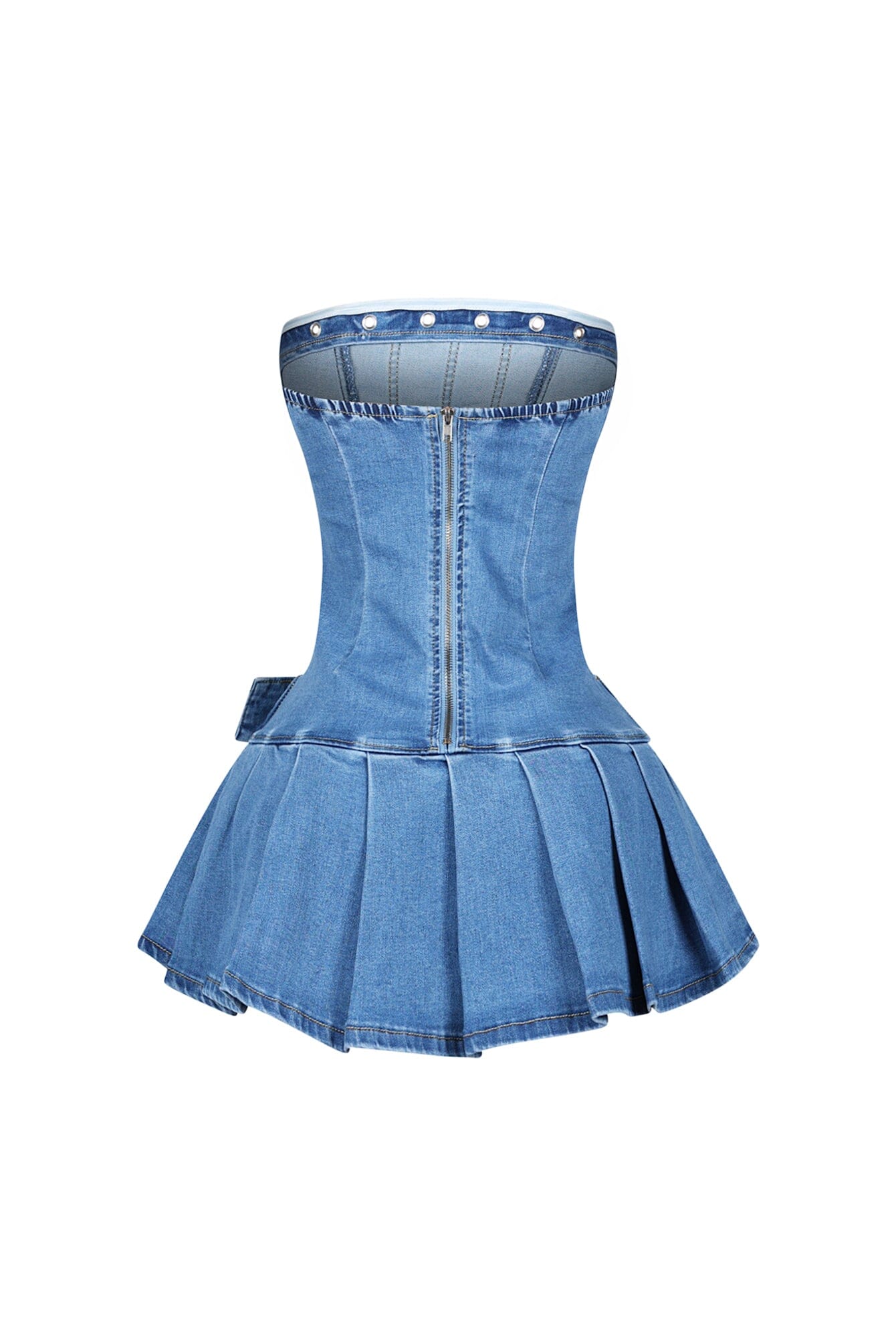 Lineforce Tube Eyelet Micro Denim Dress
