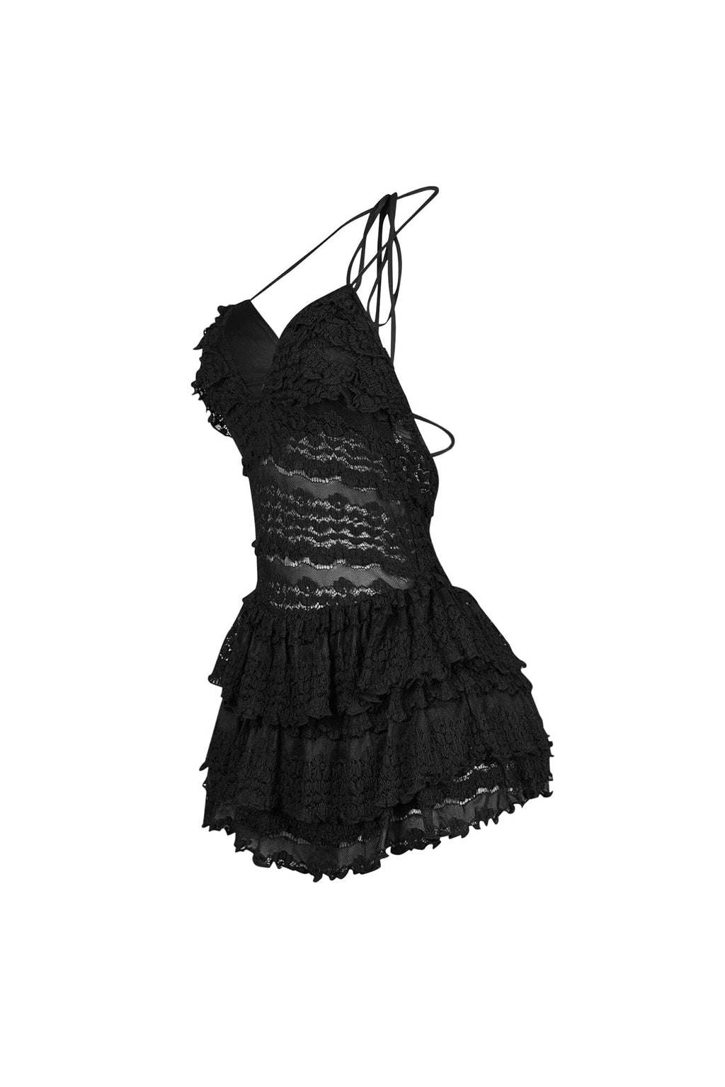 Teaseflow Lace Ruffle Mini Dress