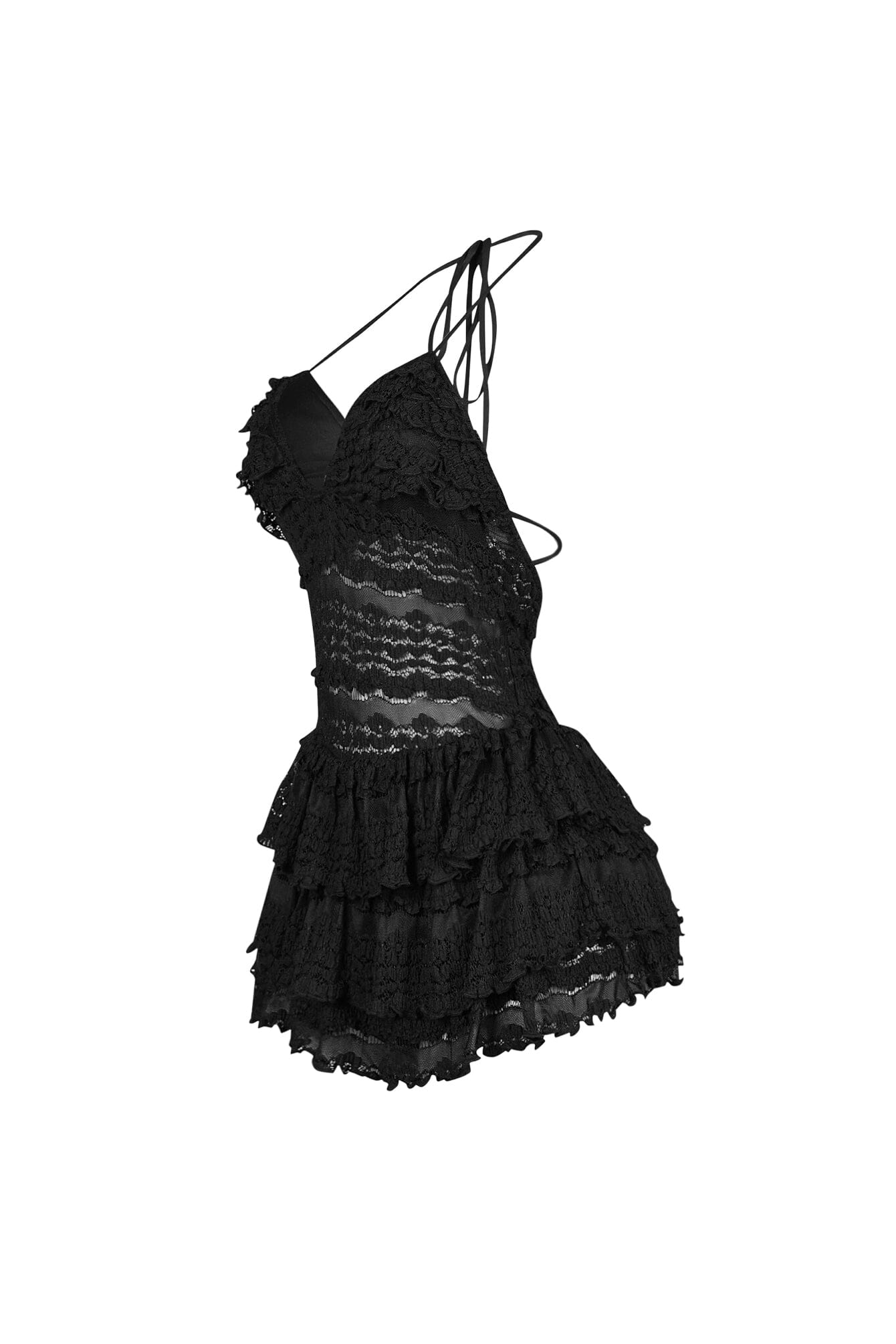 Teaseflow Lace Ruffle Mini Dress
