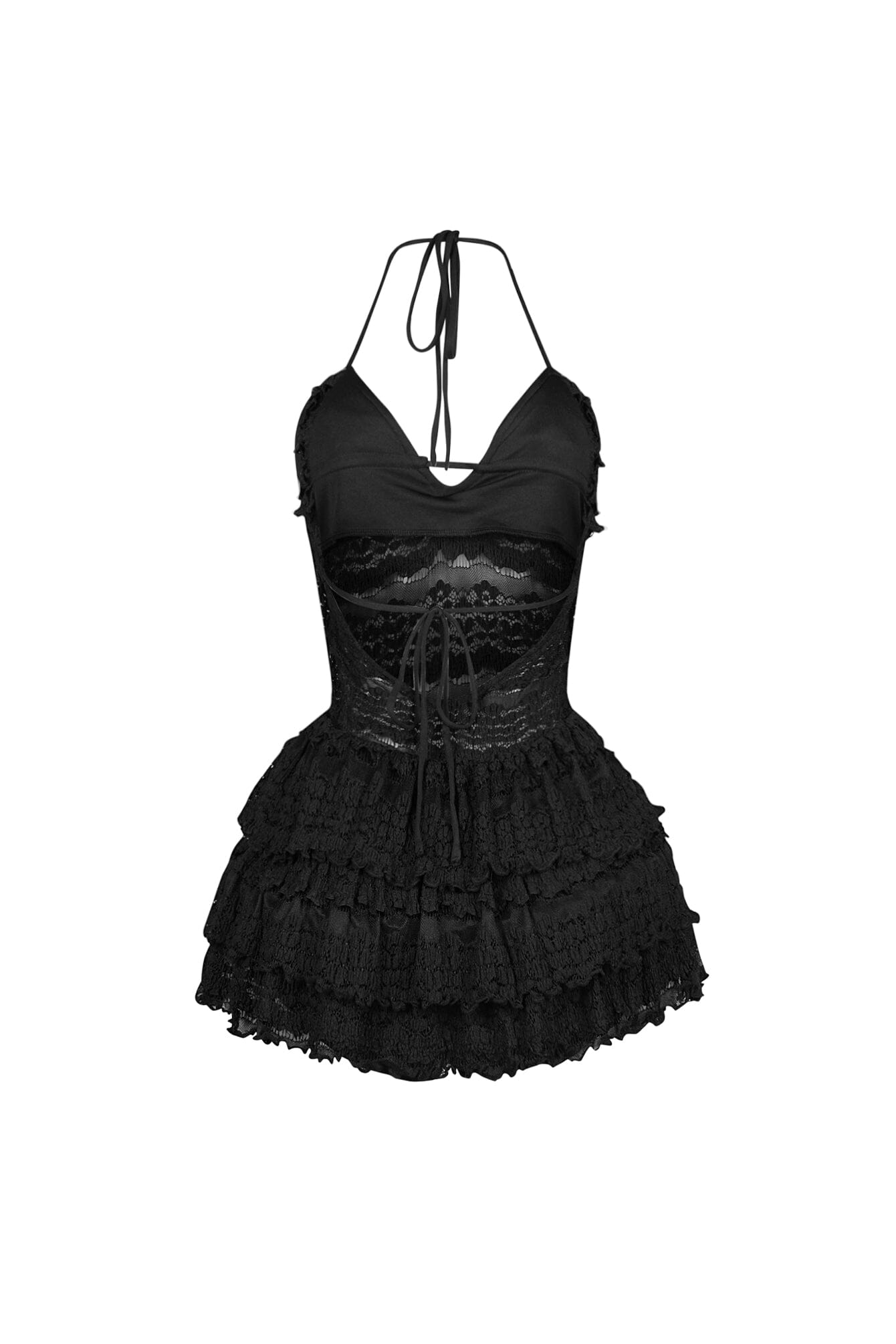 Teaseflow Lace Ruffle Mini Dress
