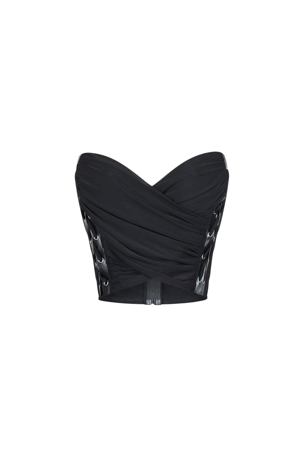 Vice Mesh Lace Up Crop Top