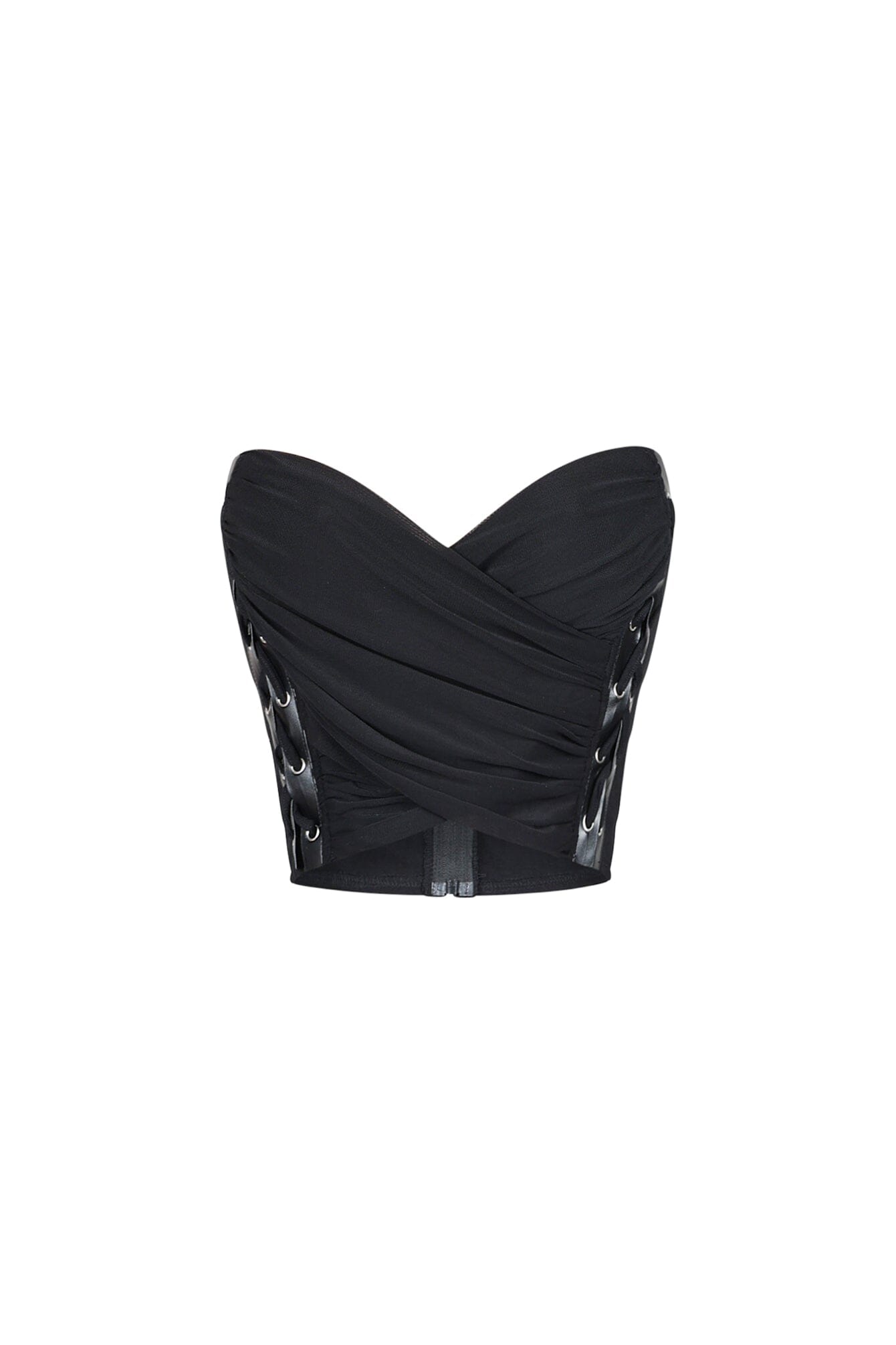 Vice Mesh Lace Up Crop Top