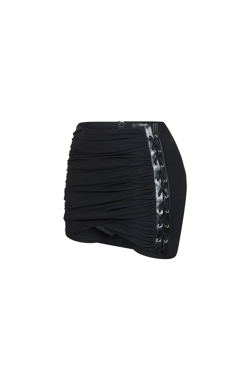 Vice Mesh Lace Up Mini Skirt