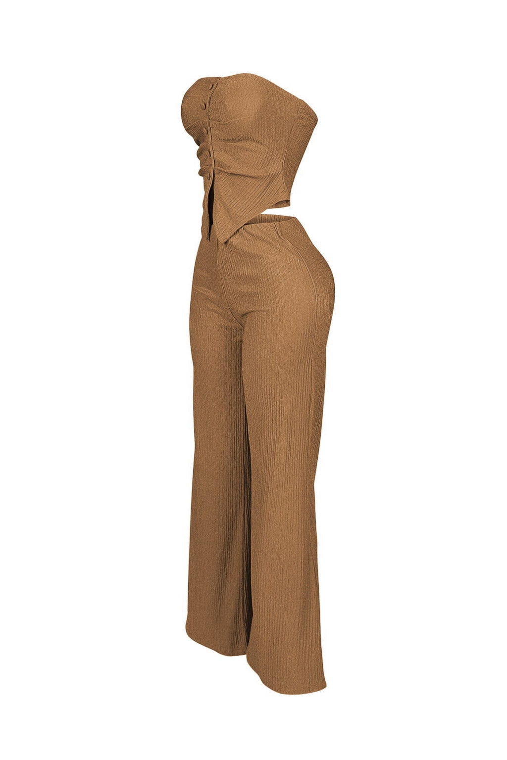 Imari Button Detail Tube Top & Pants SET