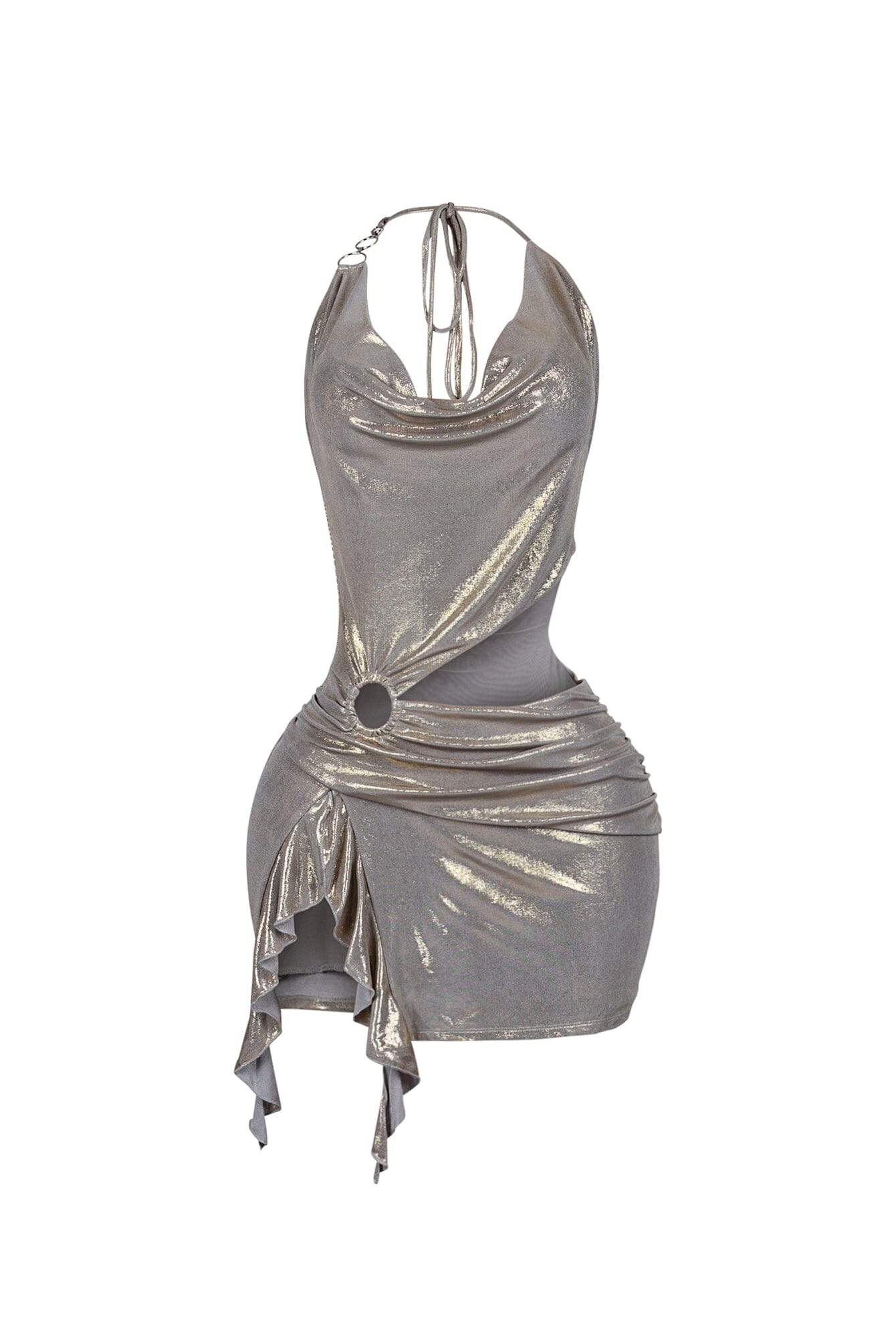 Cyber Sway Foil Mini Dress