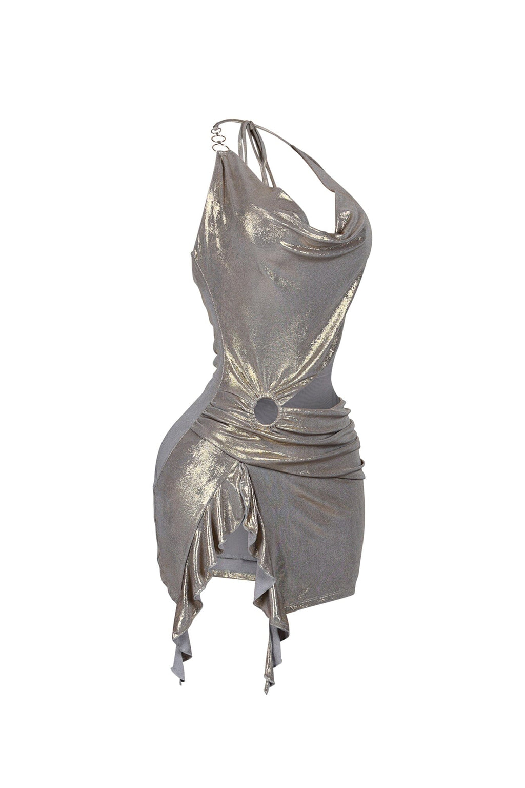 Cyber Sway Foil Mini Dress