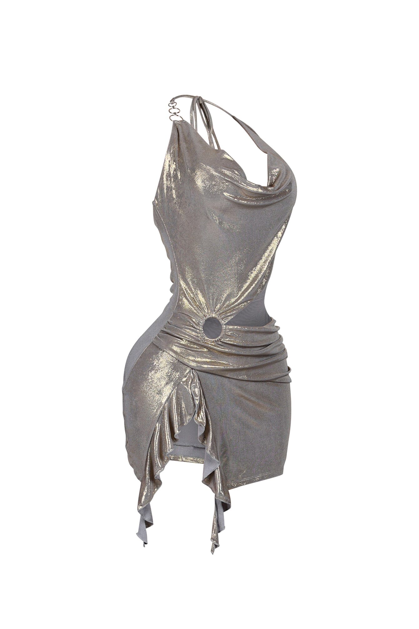 Cyber Sway Foil Mini Dress