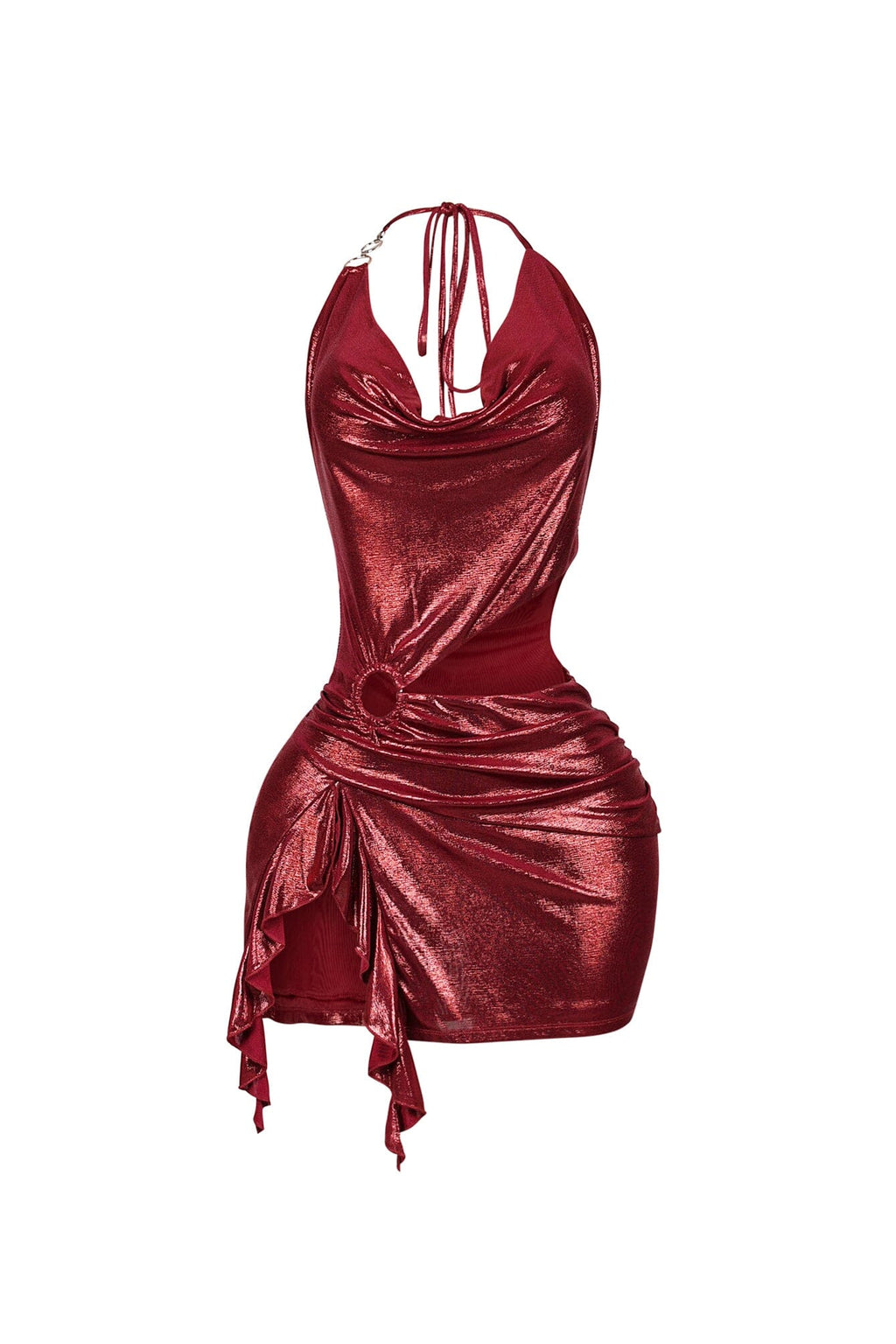 Cyber Sway Foil Mini Dress