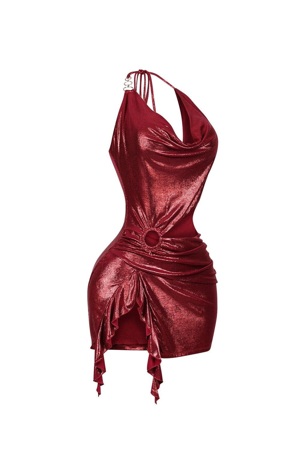 Cyber Sway Foil Mini Dress