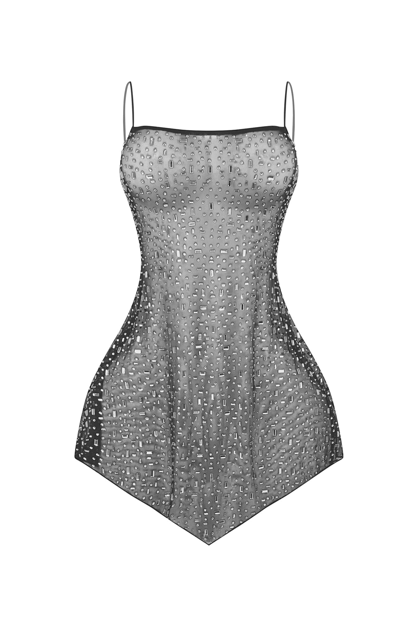 Rock 4 You Mesh Rhinestone Mini Dress