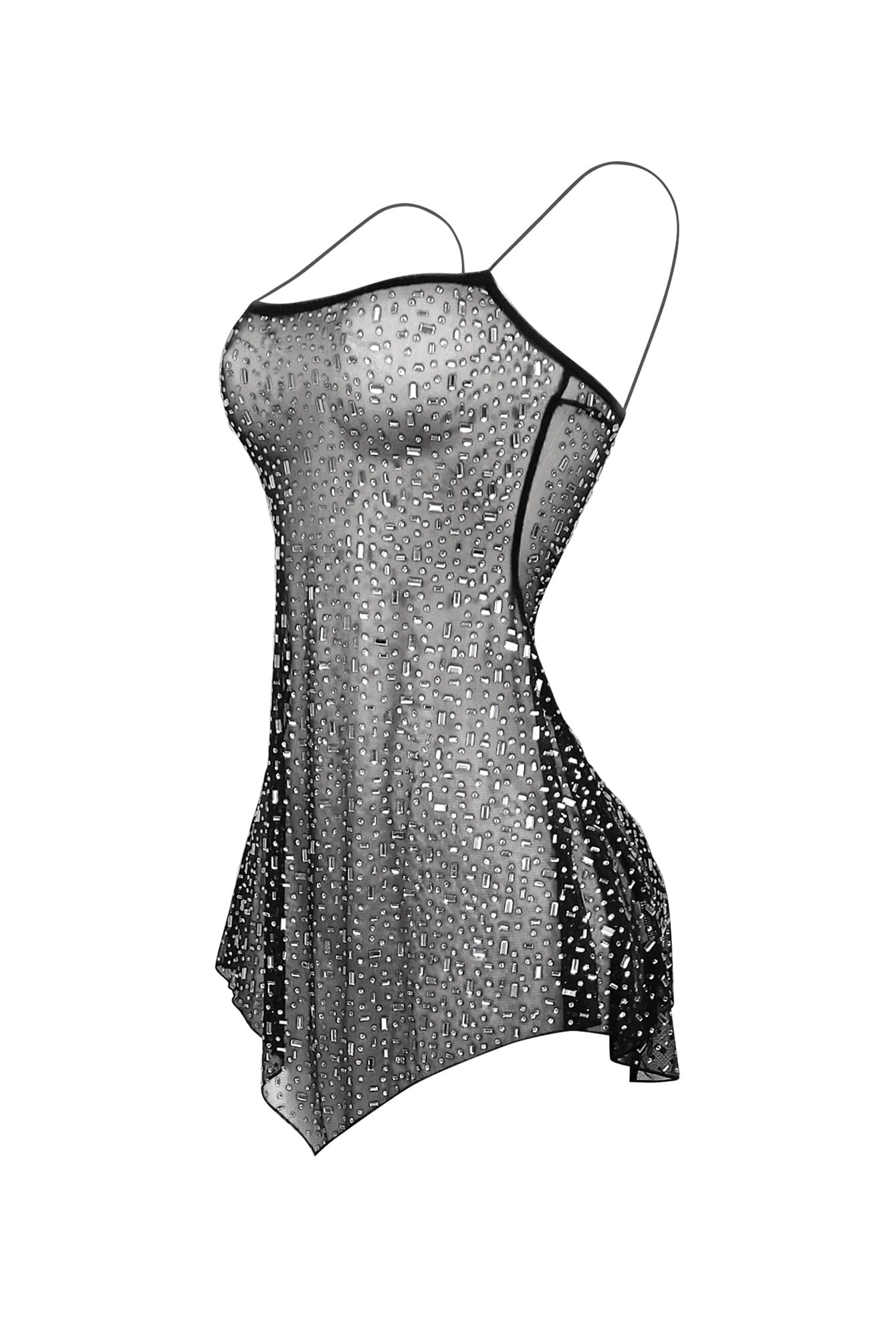 Rock 4 You Mesh Rhinestone Mini Dress