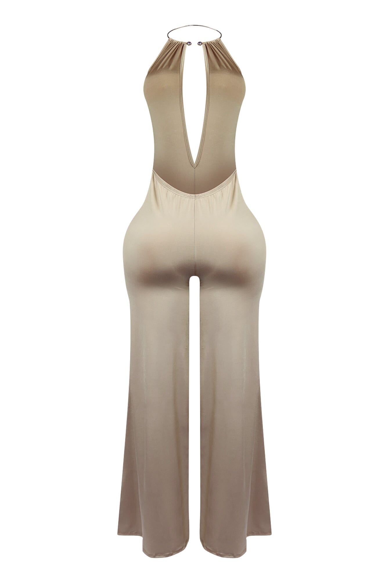 Zena Metal Halter Choker Jumpsuit