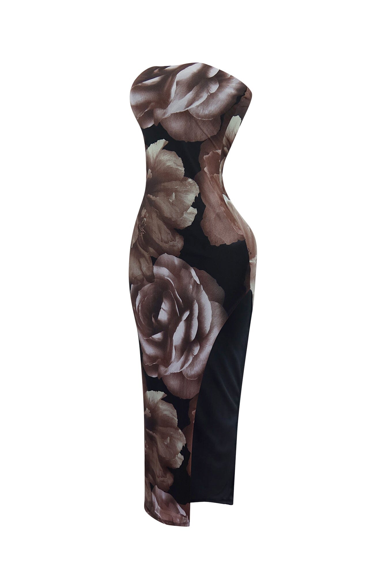 Never Dramatic Mesh Print Maxi Dress