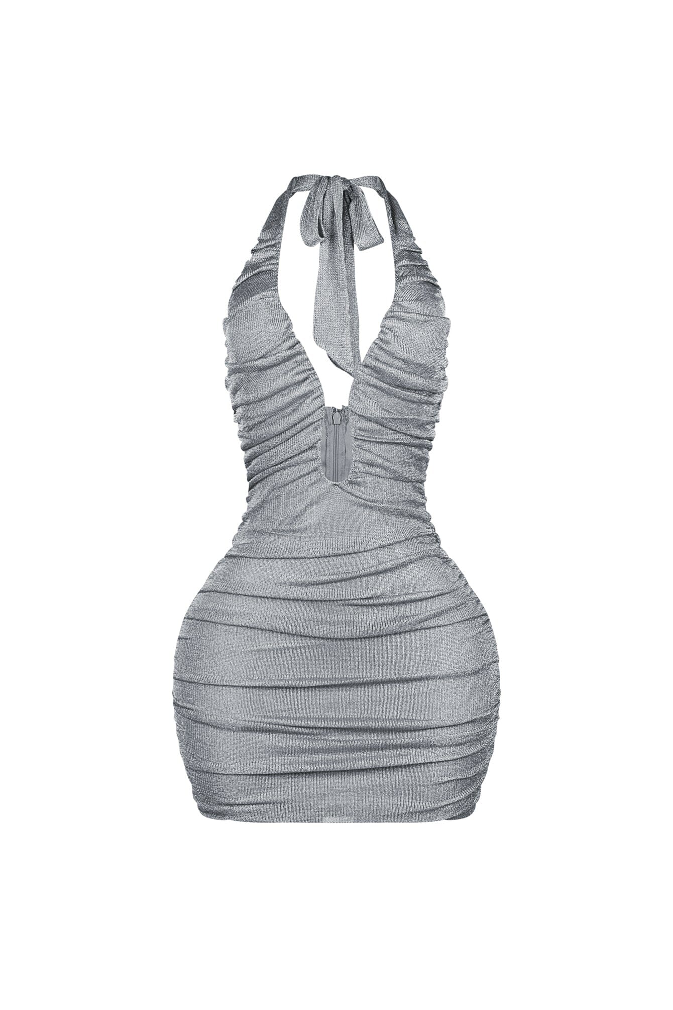 Voltique Metallic Halter Mini Dress