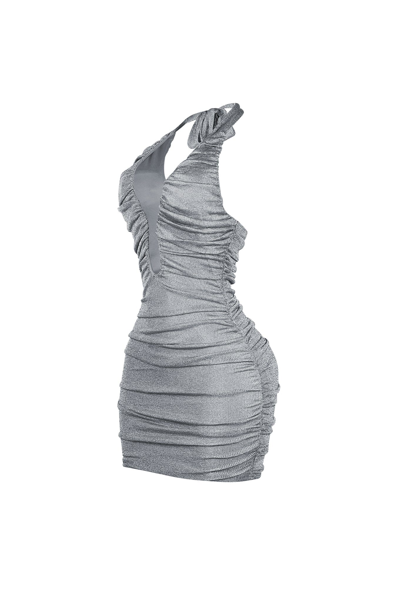 Voltique Metallic Halter Mini Dress