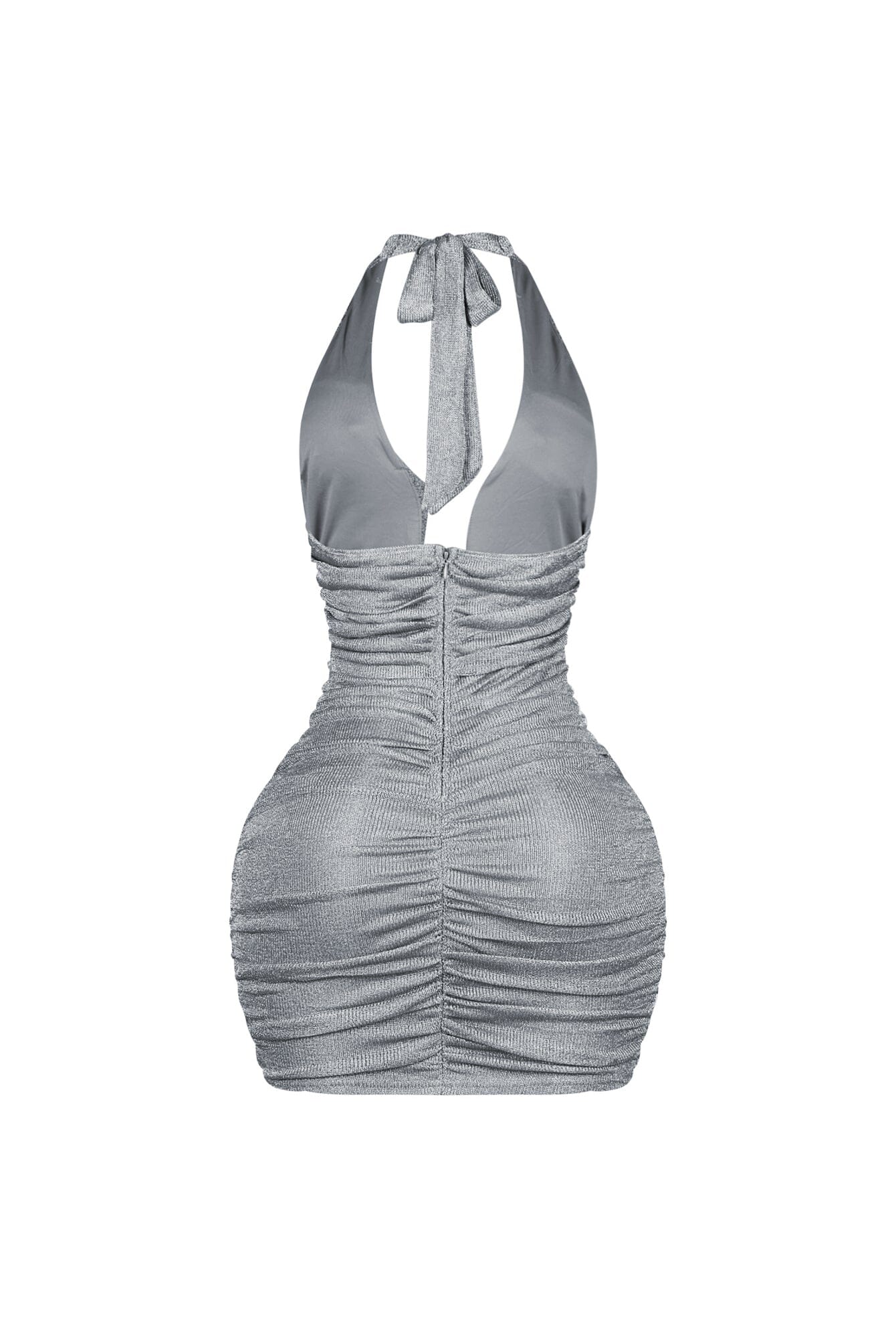 Voltique Metallic Halter Mini Dress