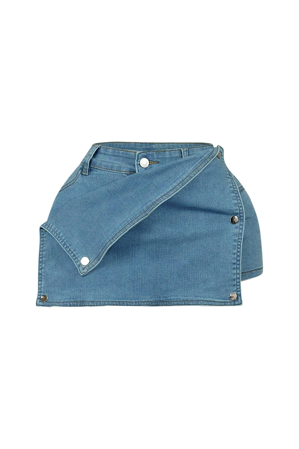 Stella Detachable Wrap Denim Skort