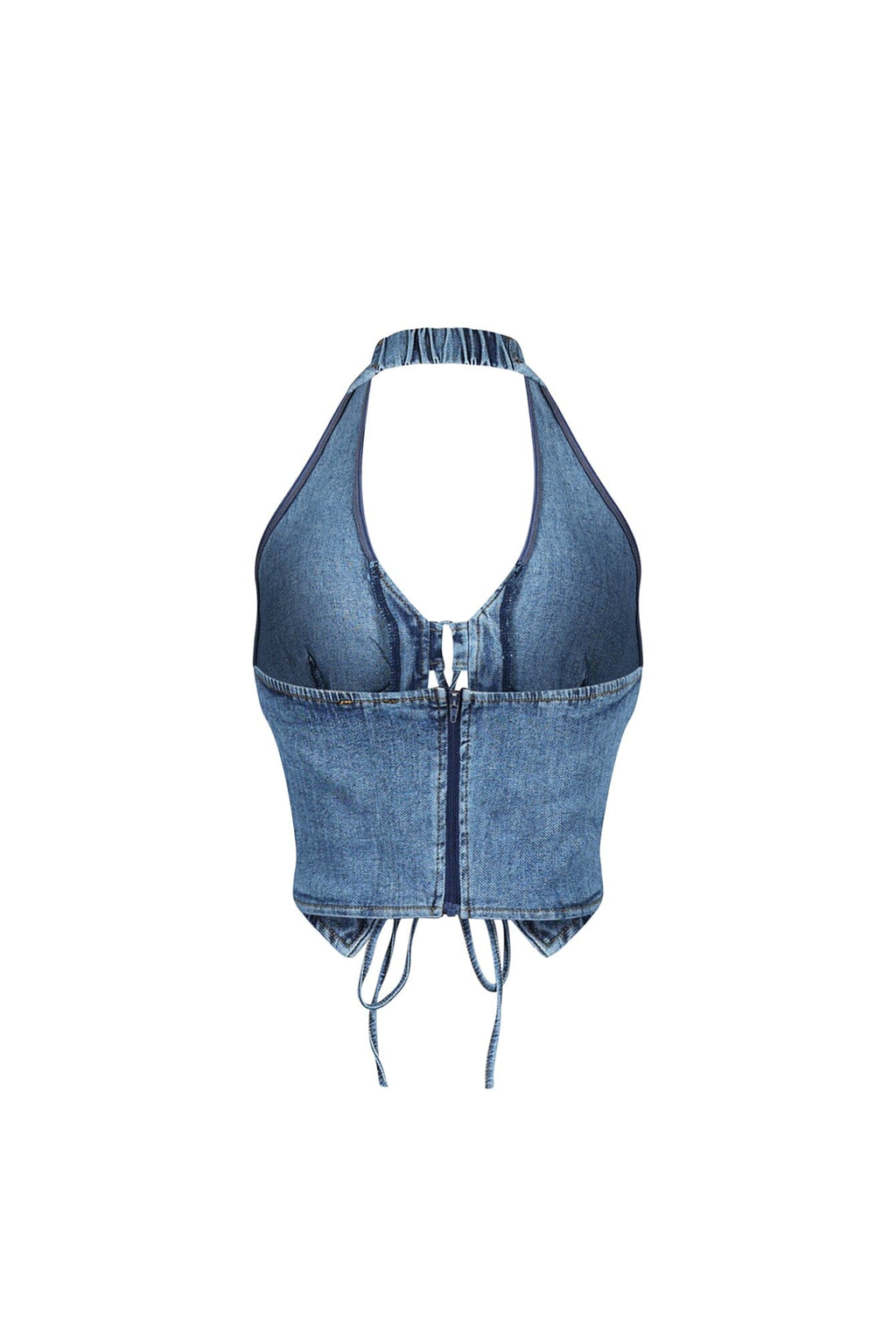 Vivienne Denim Lace Up Vest