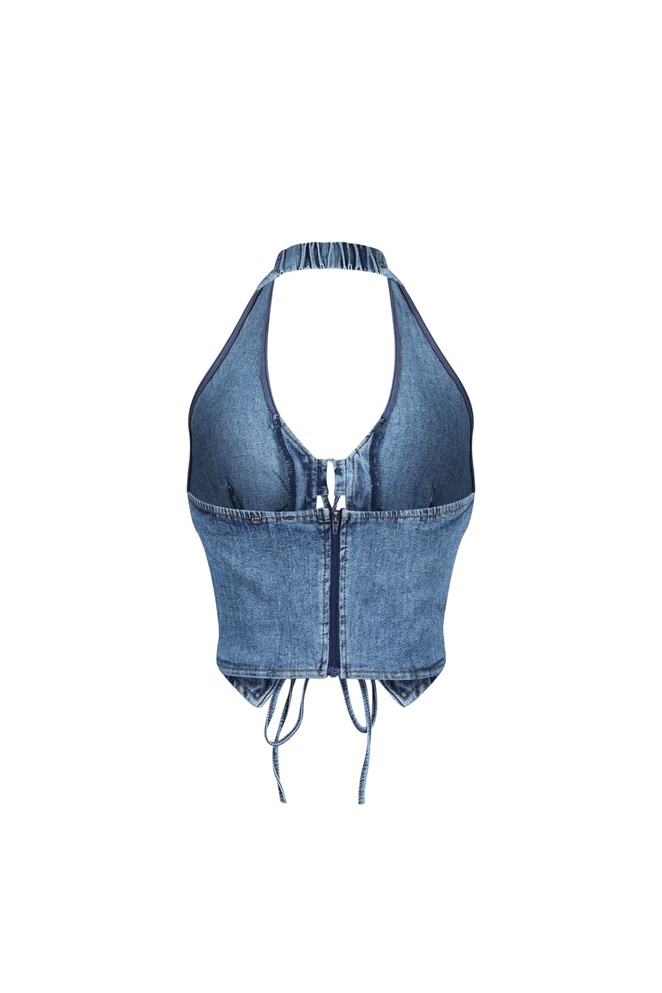 Vivienne Denim Lace Up Vest