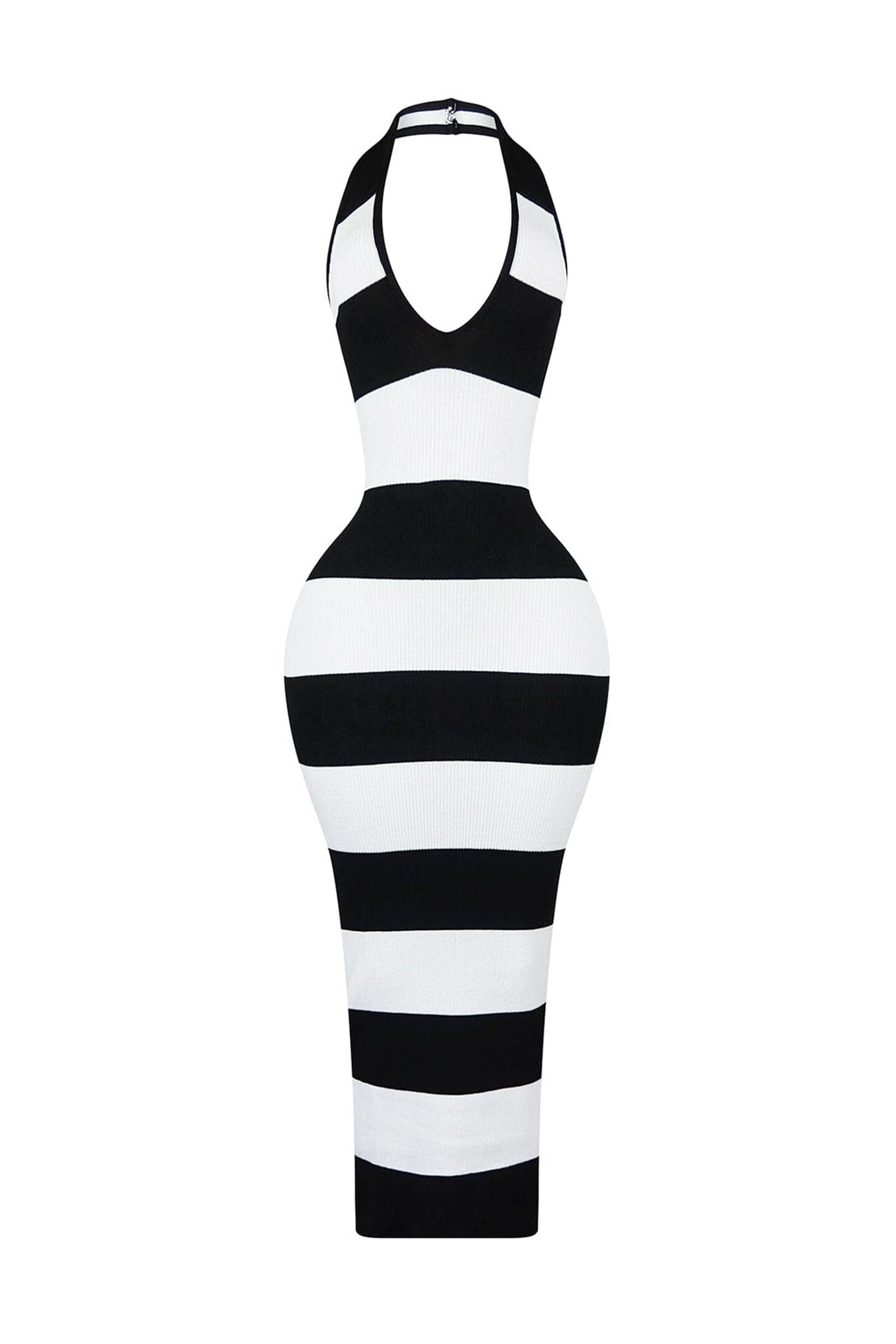New Era Ribbed Knit Color Block Maxi Dress