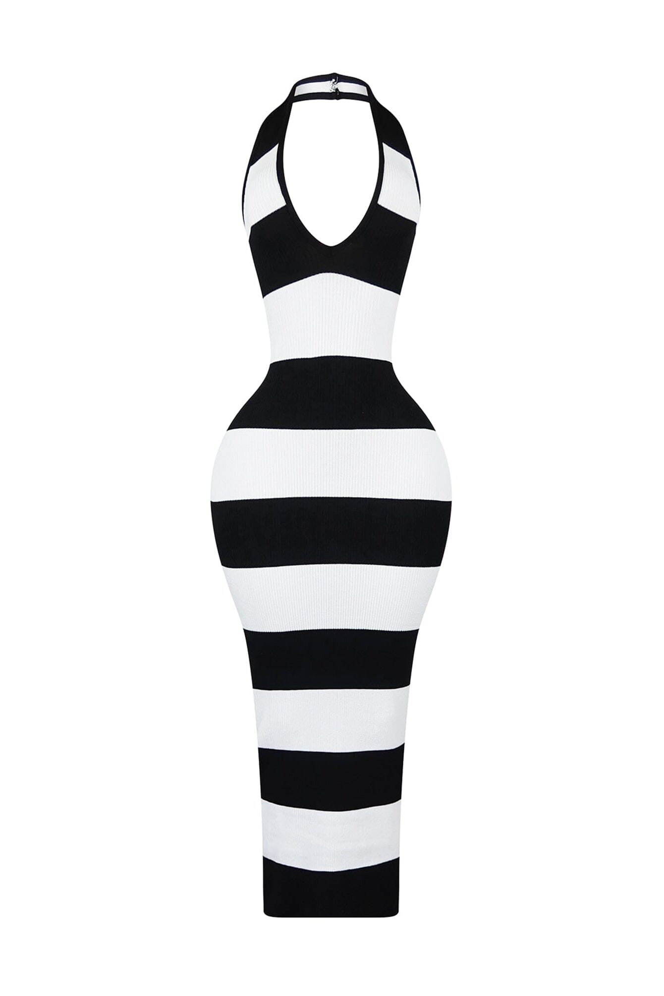 New Era Ribbed Knit Color Block Maxi Dress