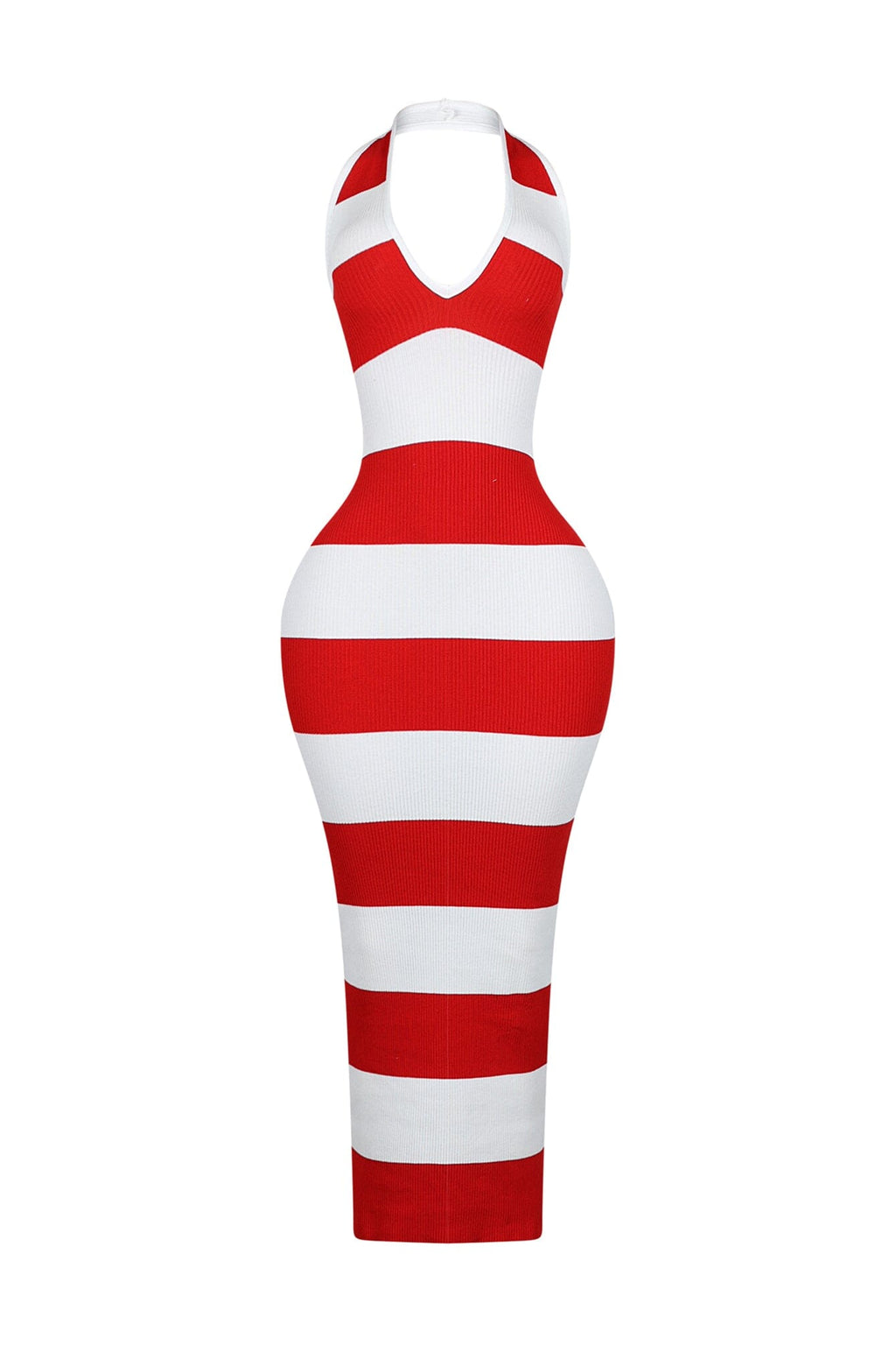 New Era Ribbed Knit Color Block Maxi Dress