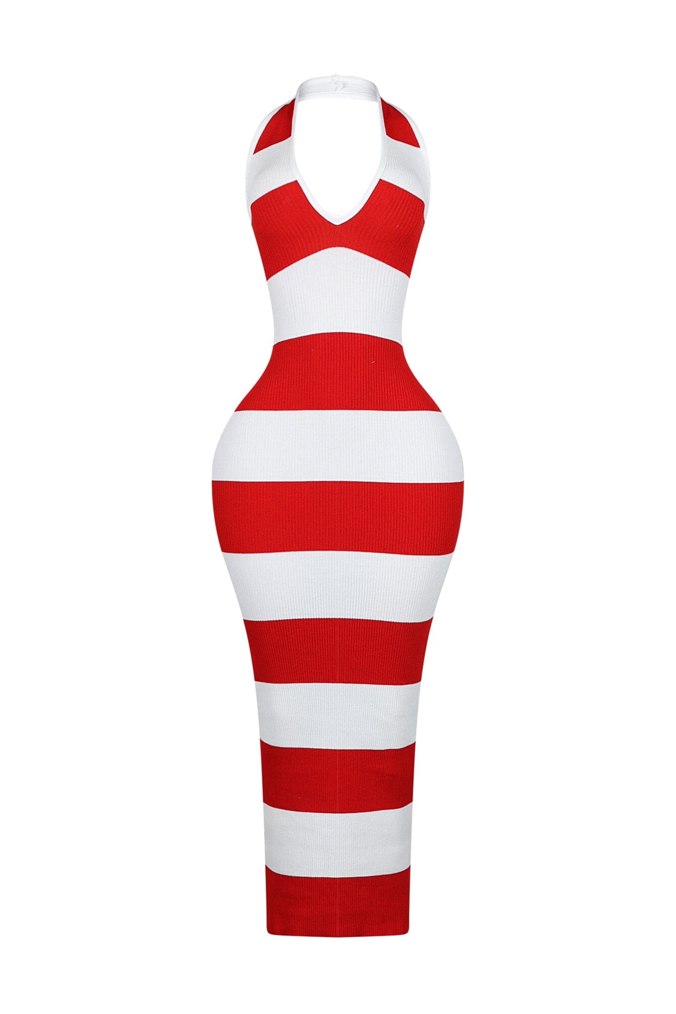 New Era Ribbed Knit Color Block Maxi Dress