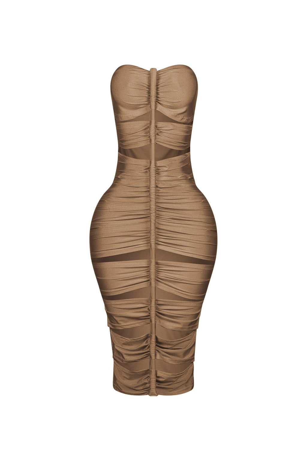 Tube Roll Cutout Midi Dress