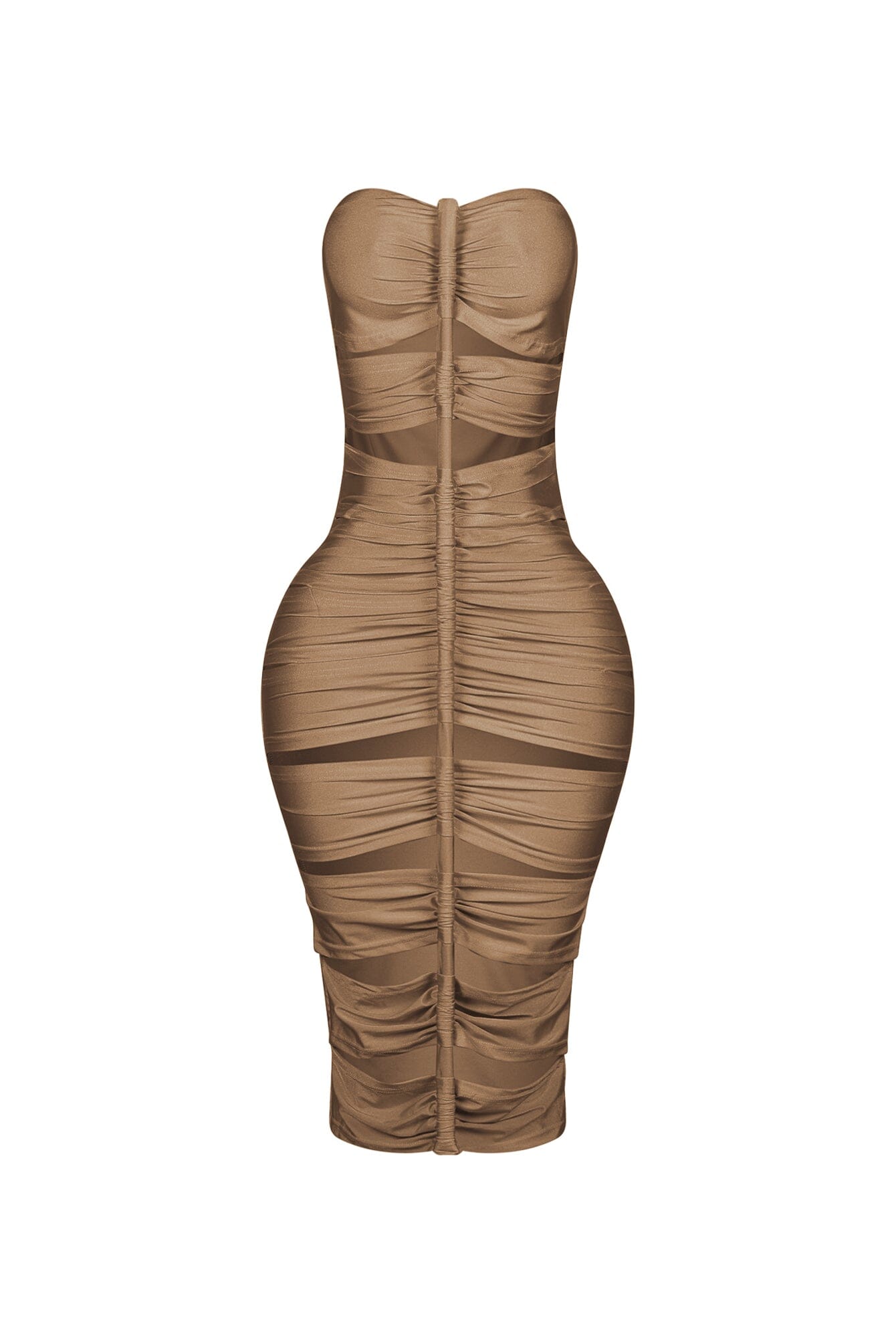 Tube Roll Cutout Midi Dress