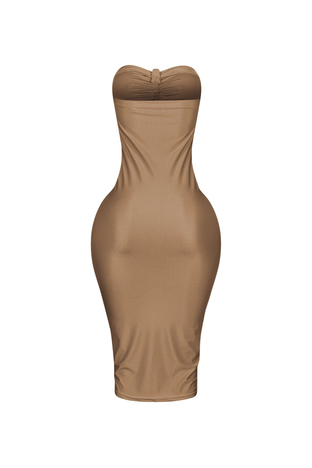 Tube Roll Cutout Midi Dress