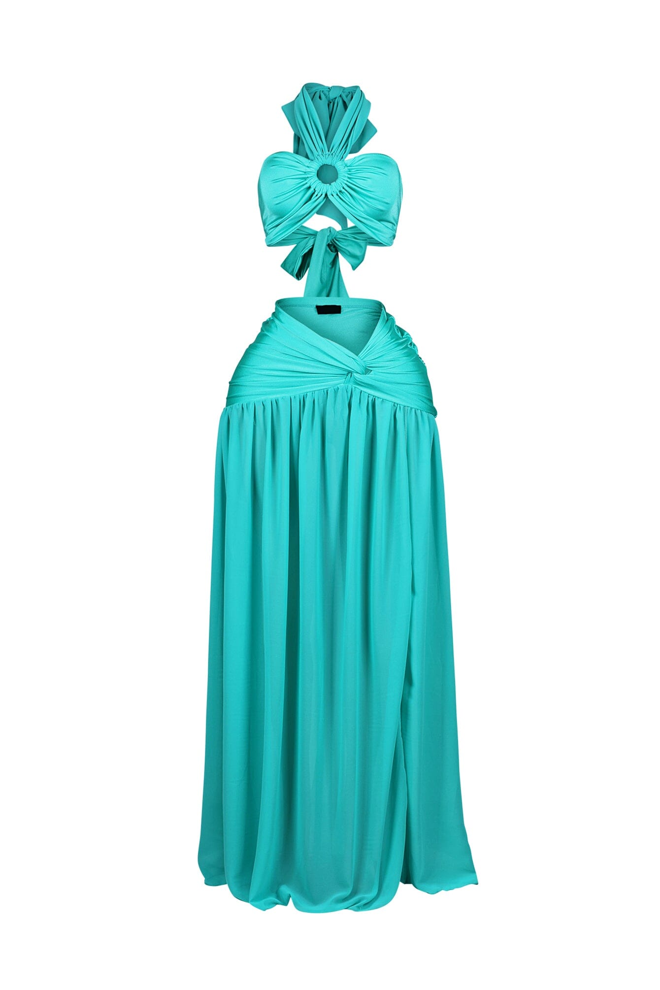 Lunara Slinky Halter Top & Skirt SET