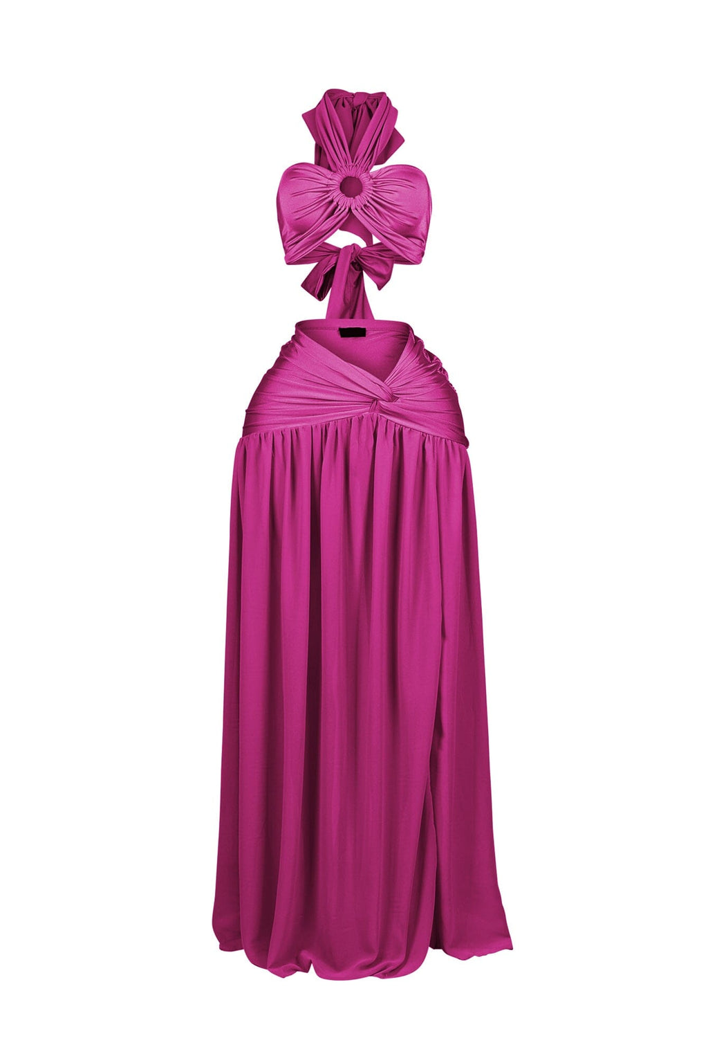 Lunara Slinky Halter Top & Skirt SET