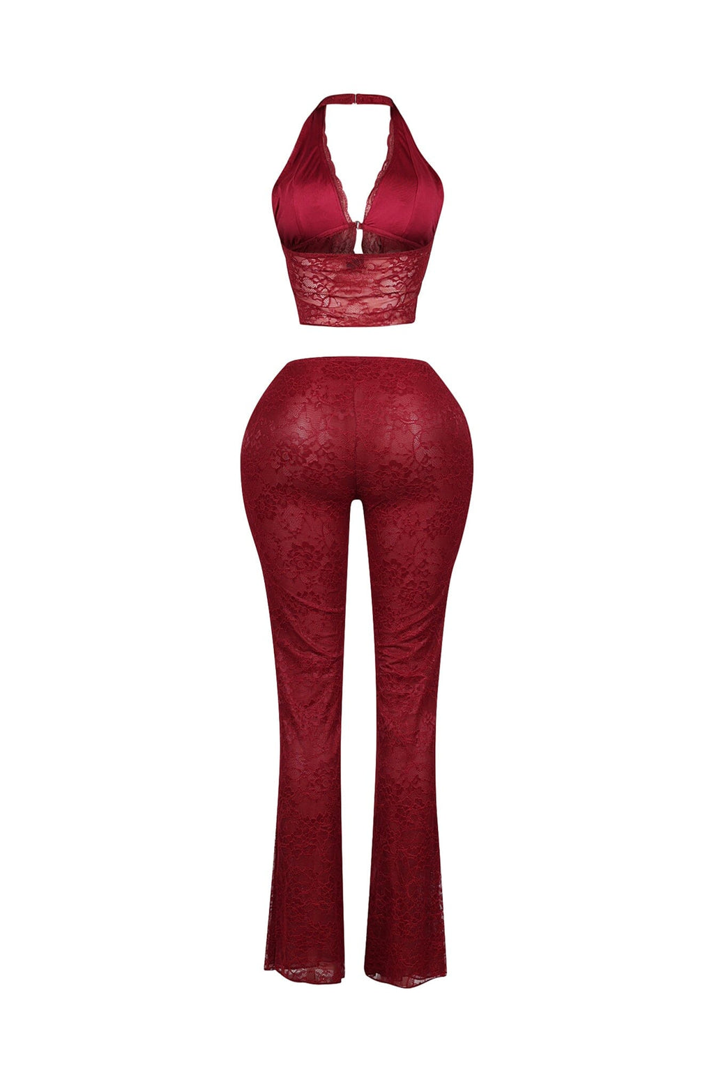 Backstage Lace Halter Top & Pants SET