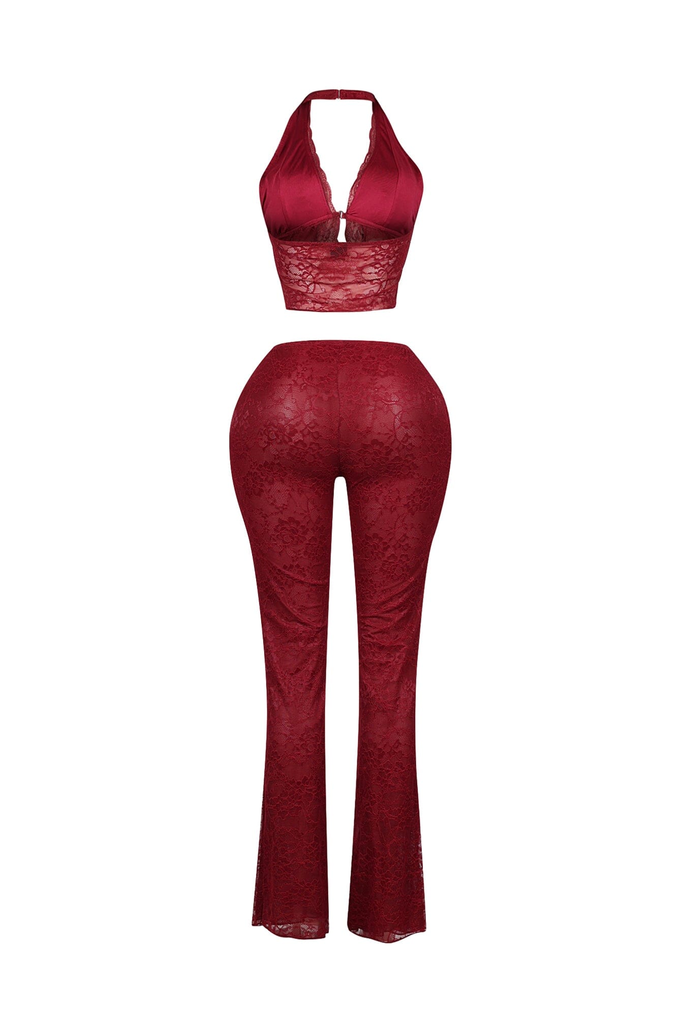 Backstage Lace Halter Top & Pants SET